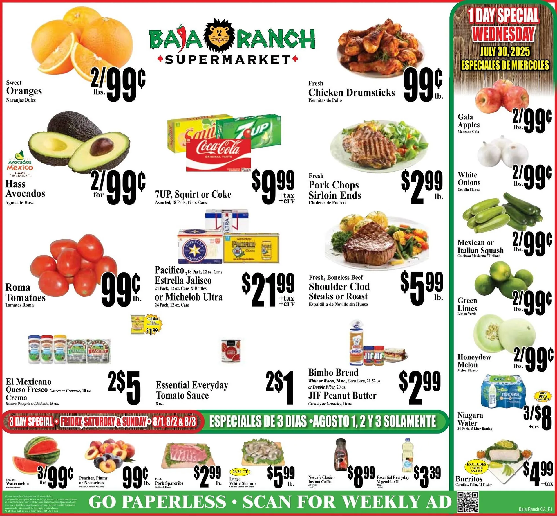 Weekly ad Baja Ranch Weekly Ad from July 30 to August 8 2025 - Page 1