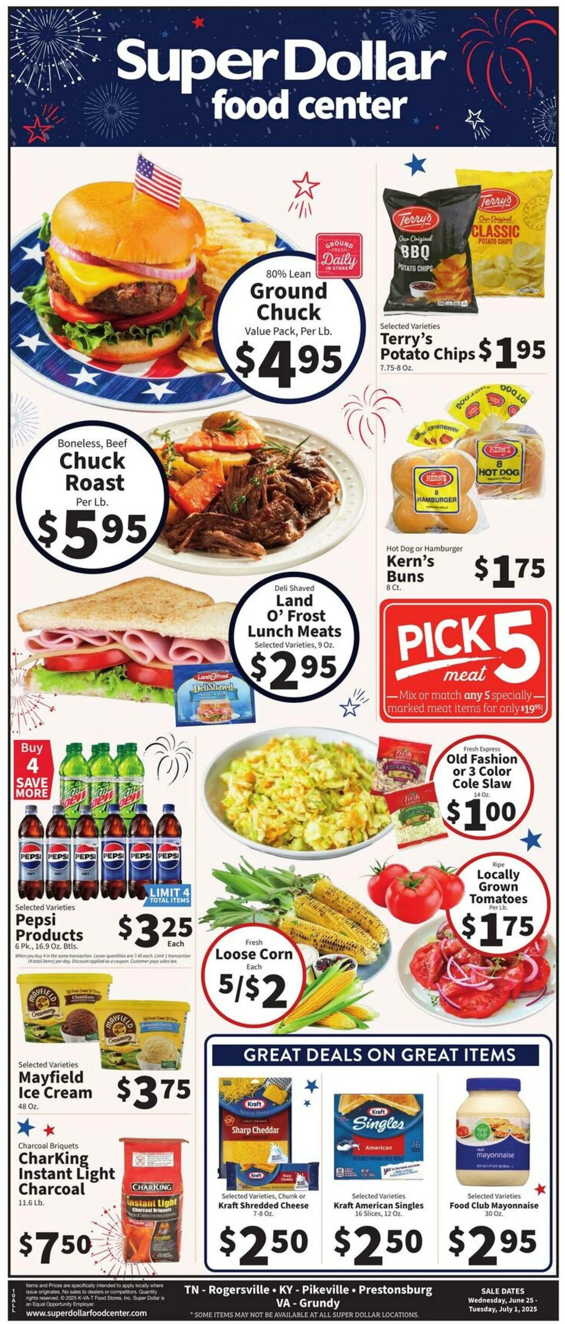 Weekly ad Super Dollar Food Center Current weekly ad from June 25 to July 1 2025 - Page 1