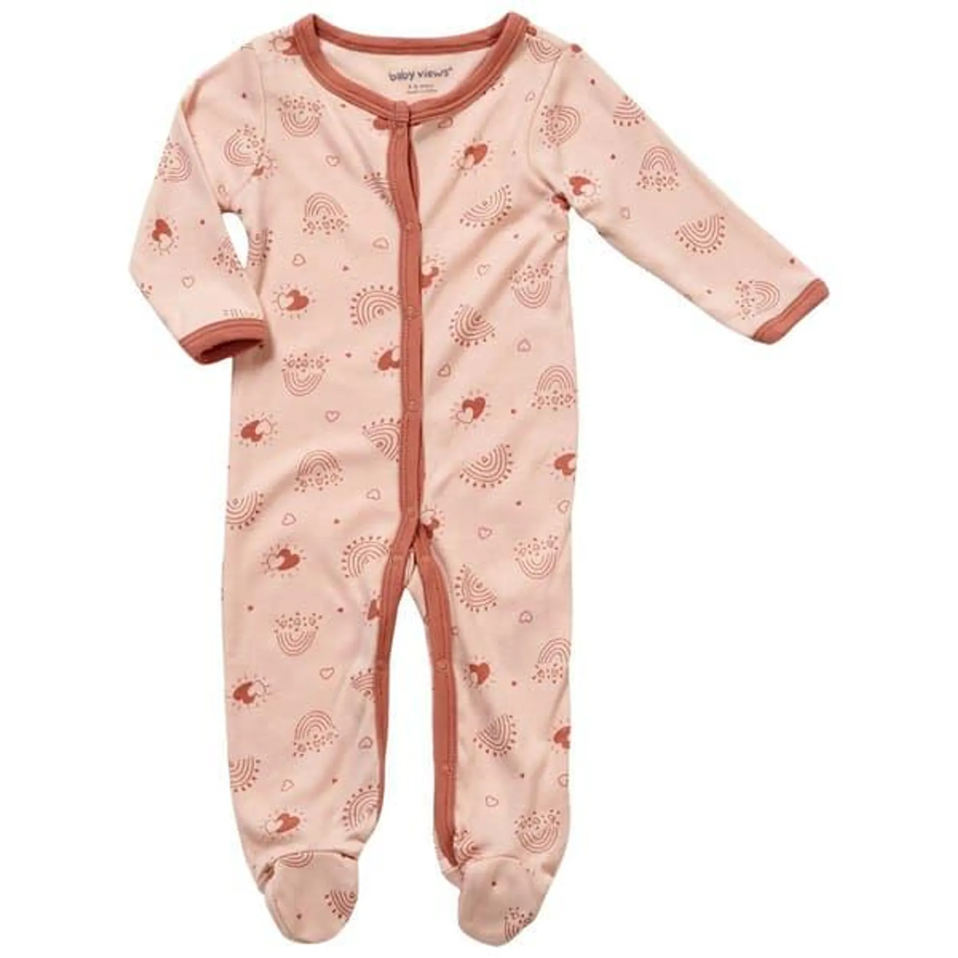 Baby Girl (NB-9M) baby views® Hearts & Rainbow Sleeper