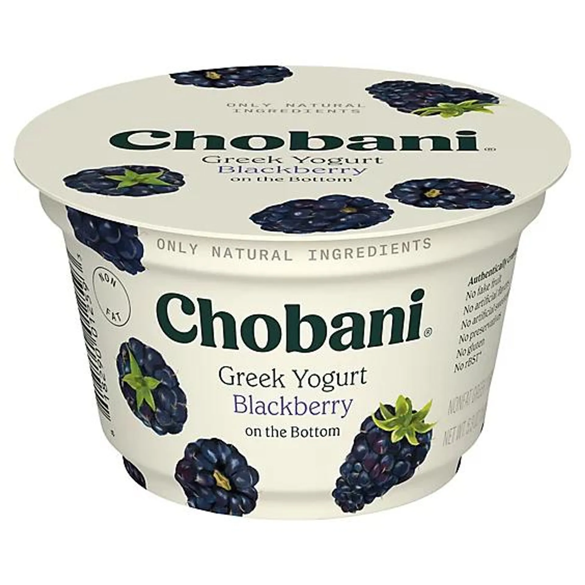 Chobani Non-Fat Blackberry On The Bottom Greek Yogurt - 5.3 Oz