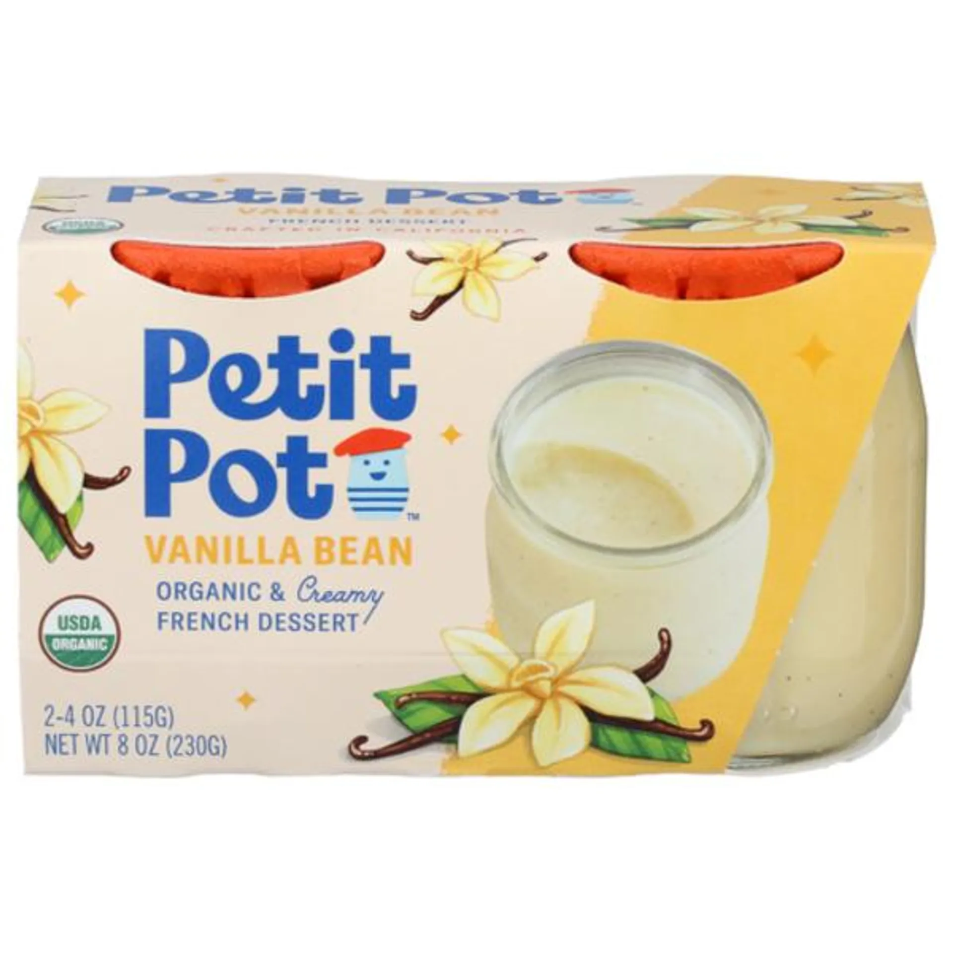 Petit Pot Organic Vanilla French Pudding 2 Pack