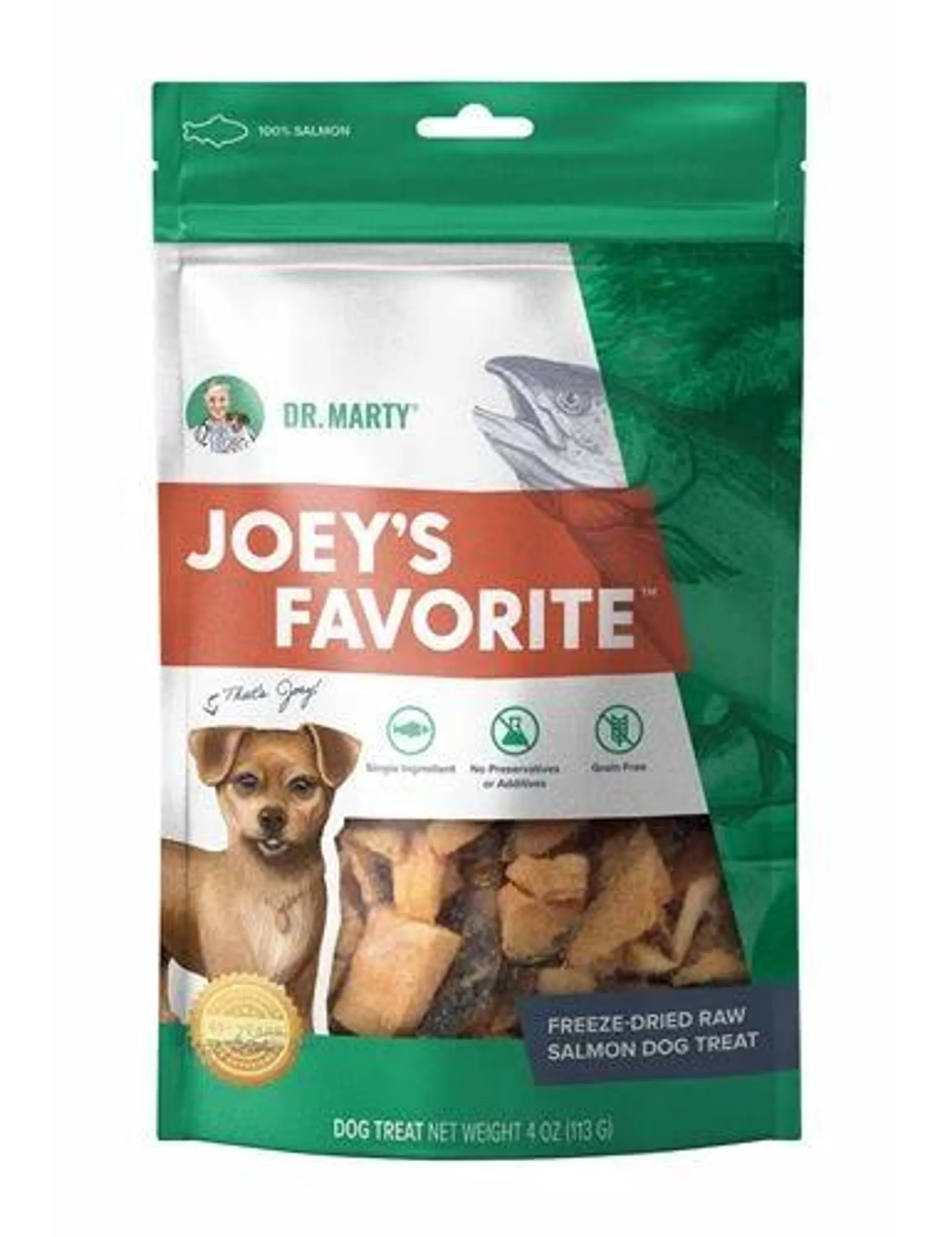 Dr Marty Joey's Favorite Freeze Dried Raw Dog Treat, Salmon