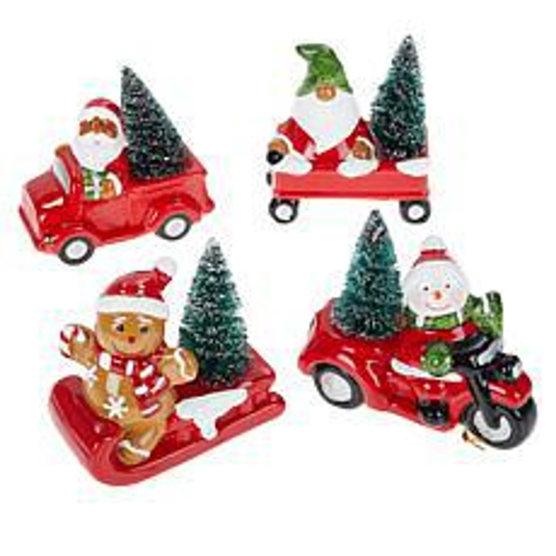 Mr. Christmas Vehicle Tree Ornaments with Gift Bags