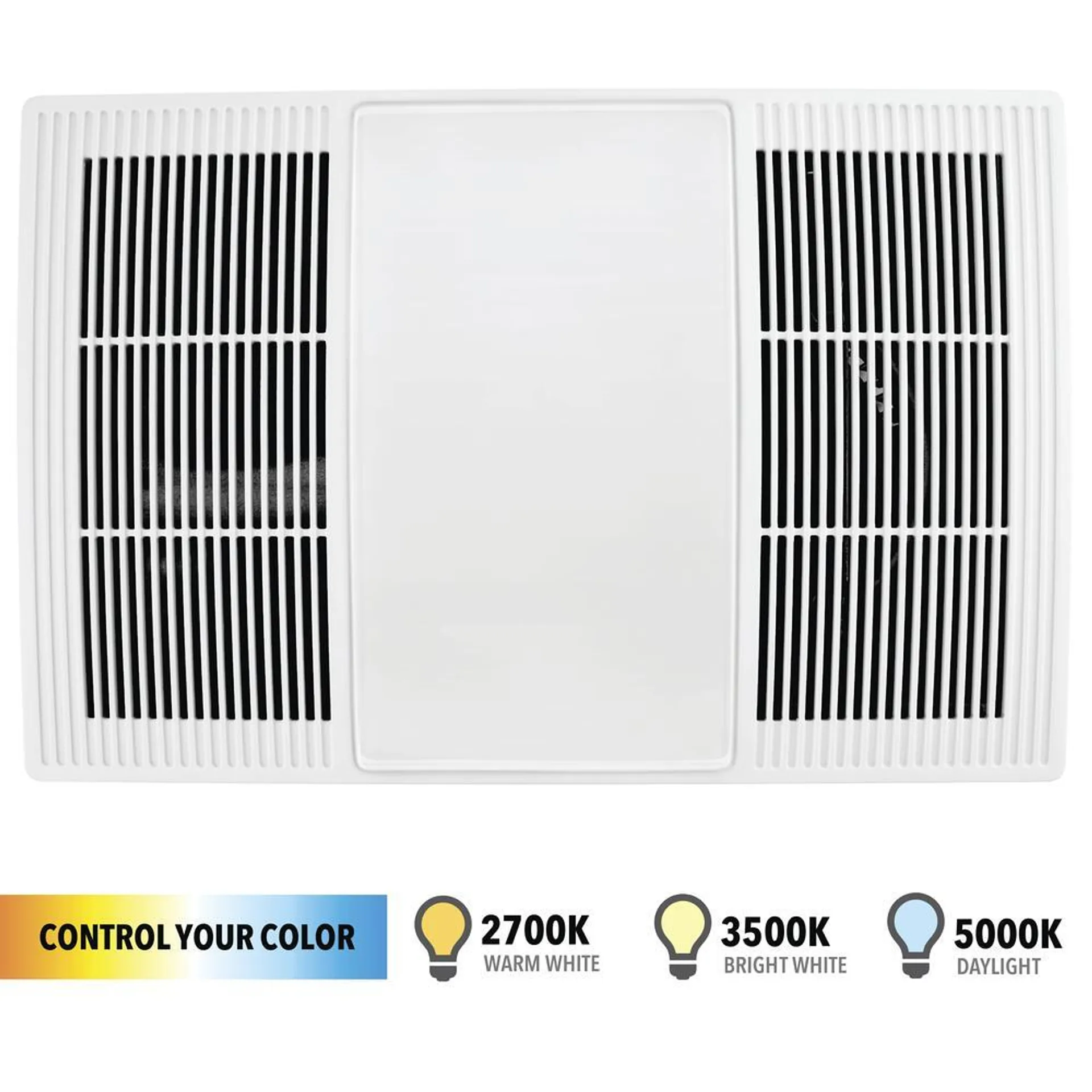 Broan® 100/110 CFM Heater Exhaust Fan Upgrade Cover Upgrade with Dimmable LED Light