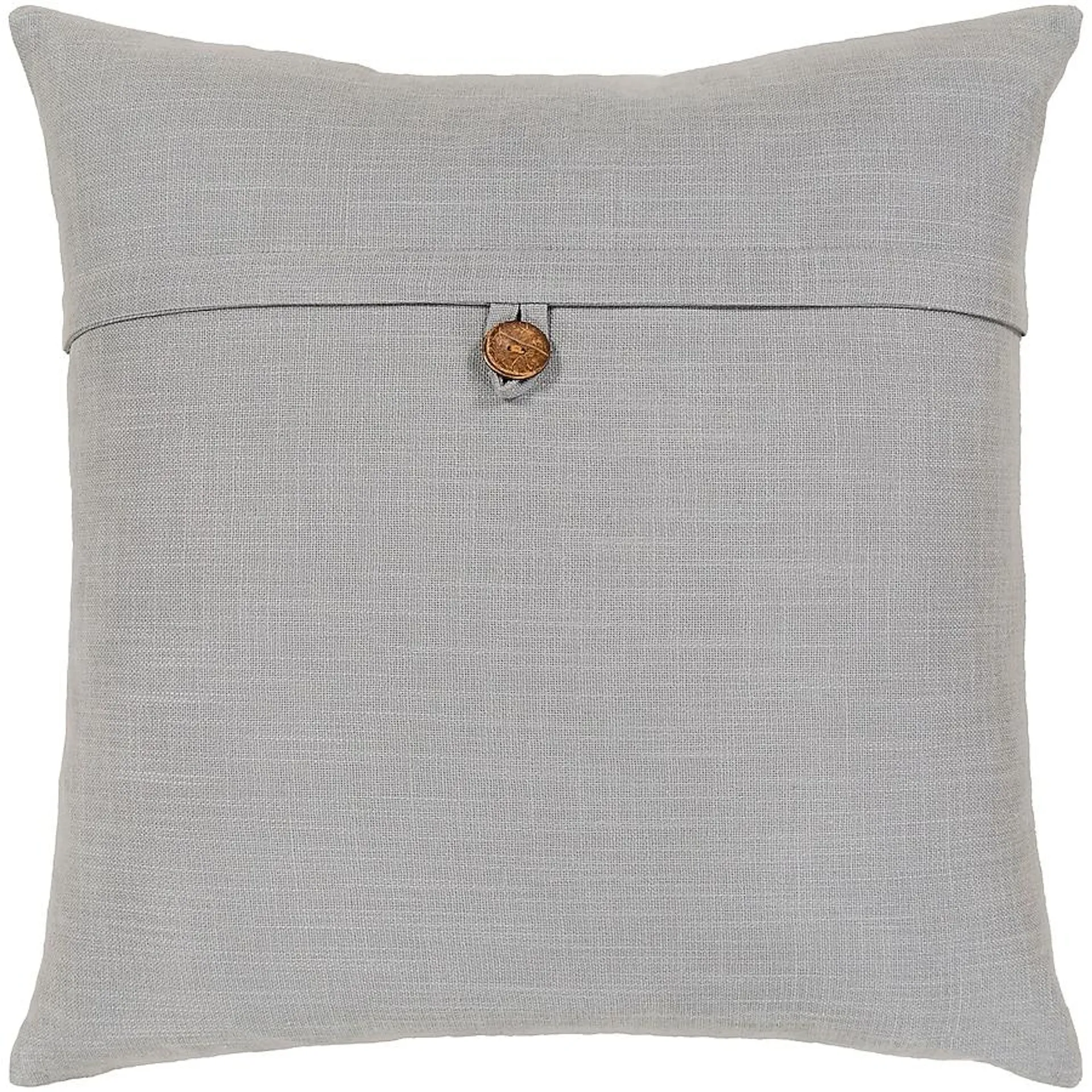 Livabliss Penelope 18-in x 18-in Light Grey Indoor Decorative Pillow