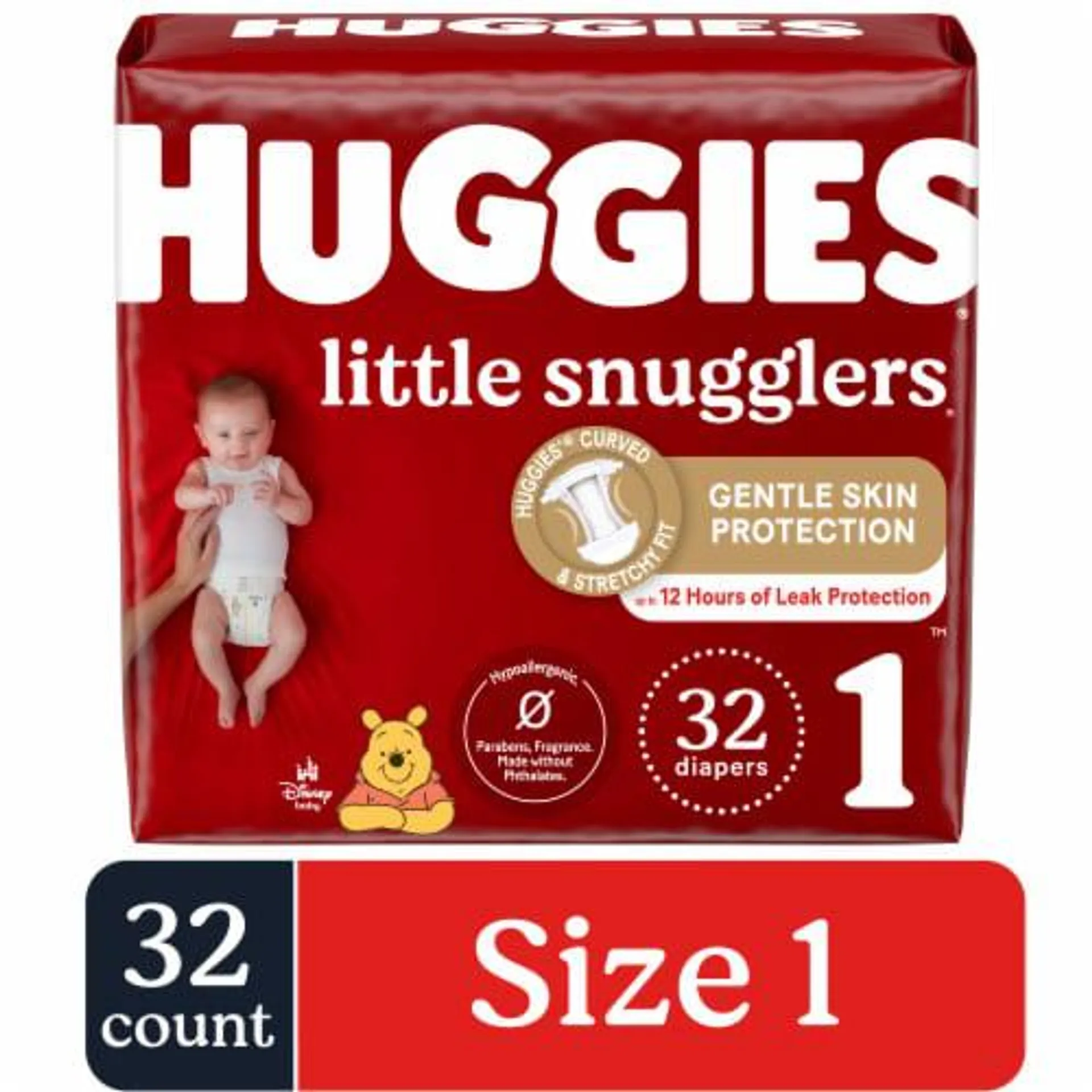 Huggies Little Snugglers Baby Diapers Size 1 (8-14 lbs)