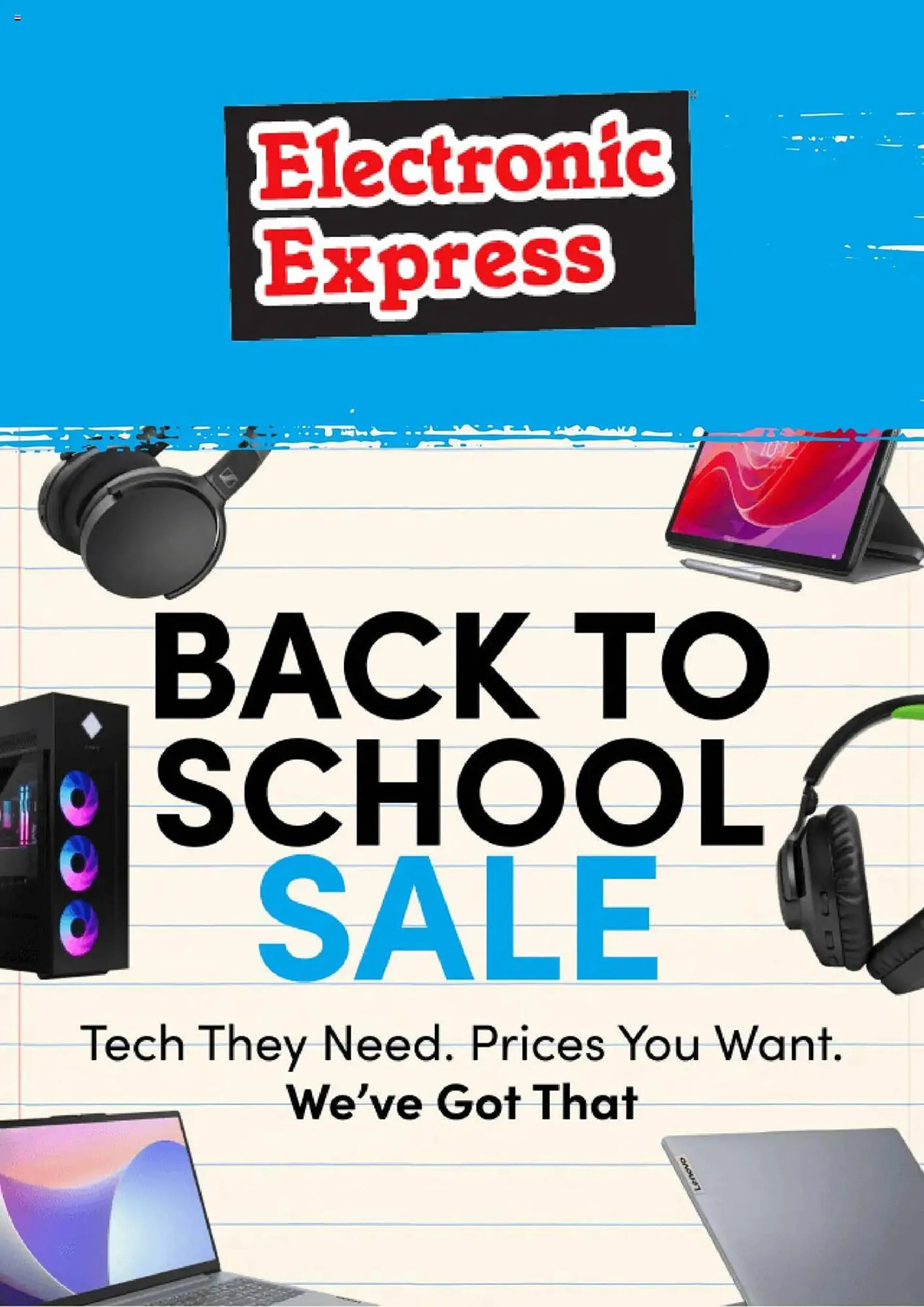 Weekly ad Electronic Express Weekly Ad from August 4 to August 12 2025 - Page 1
