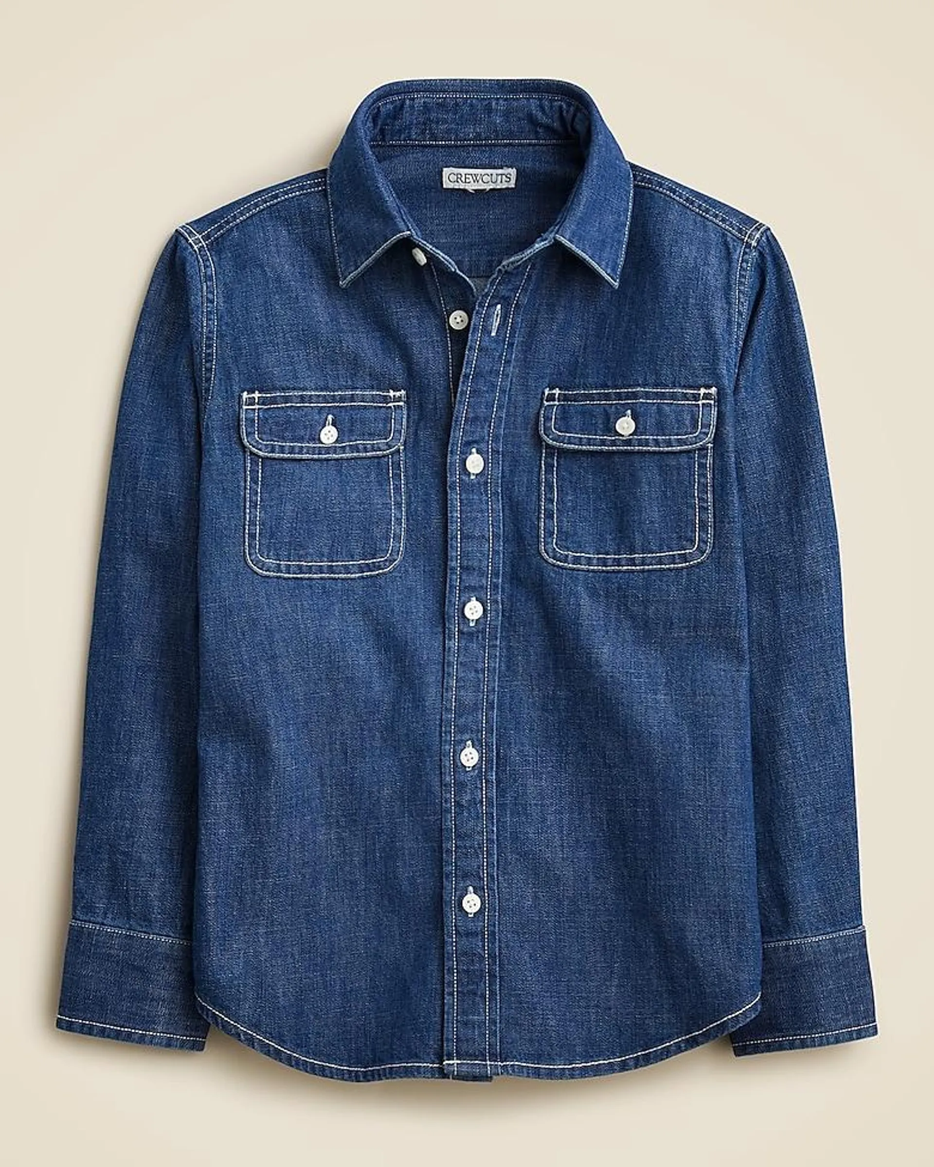 Kids' denim twill workshirt