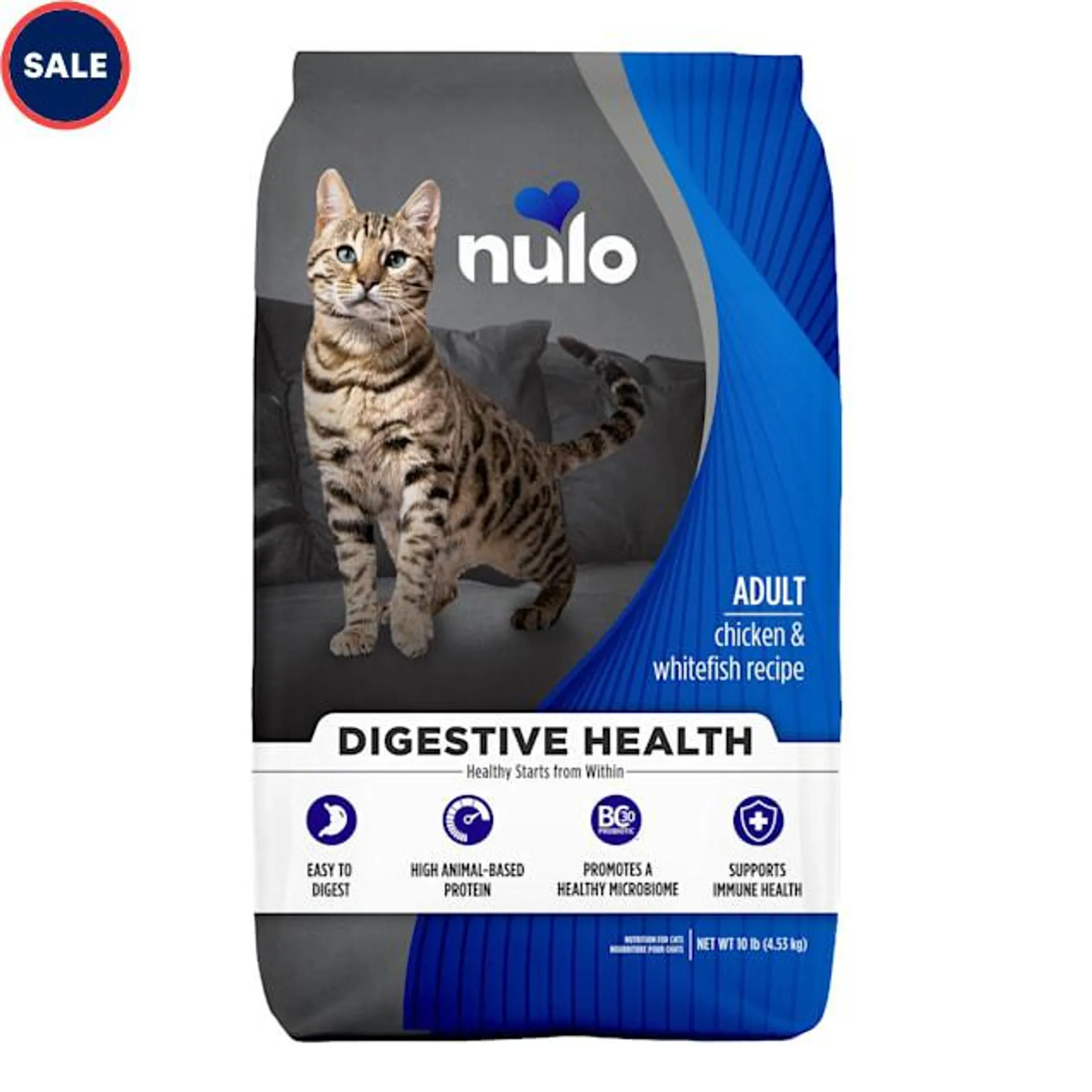 Nulo MedalSeries Digestive Health Chicken & Whitefish Adult Dry Cat Food, 10 lbs.