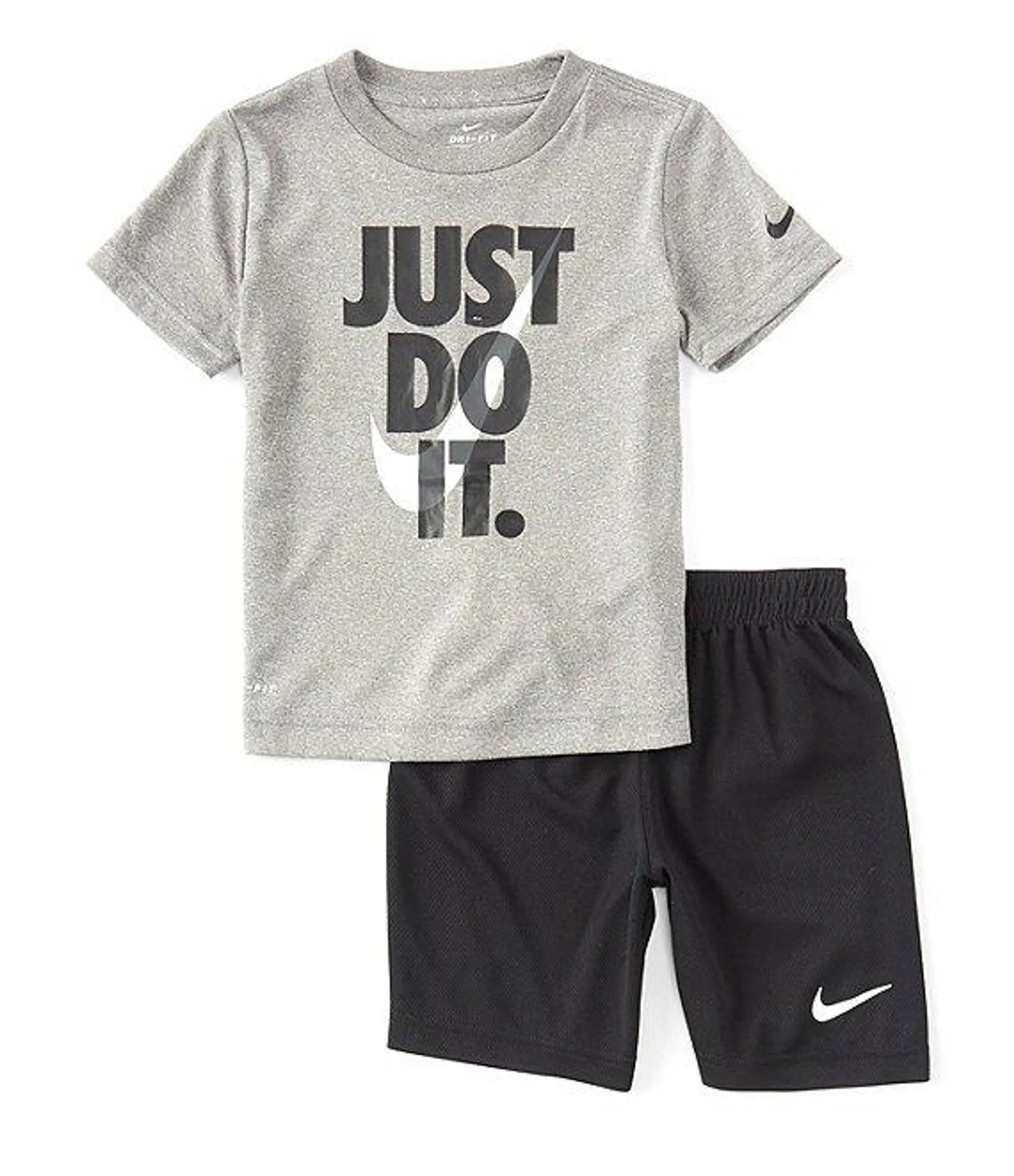 Little Boys 2T-7 Short Sleeve JDI Swoosh T-Shirt & Short Set