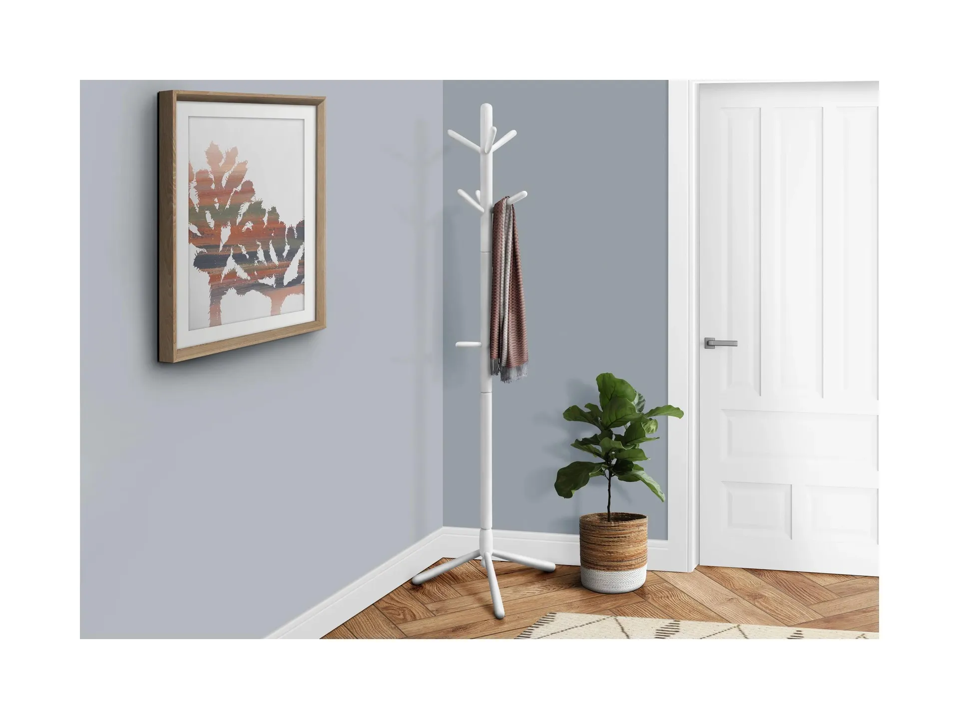 Monarch Specialties Contemporary Free Standing 9 Hooks Coat Rack