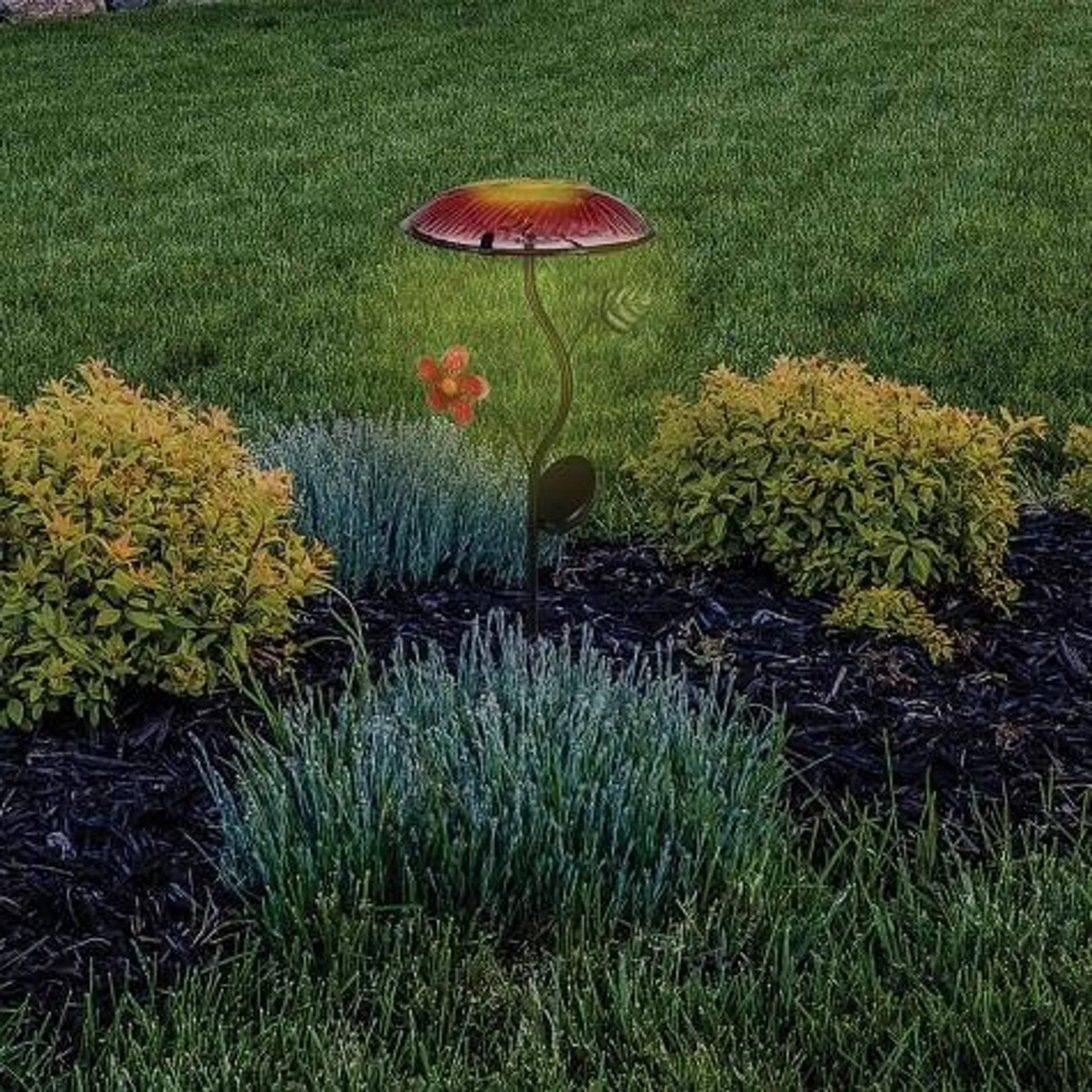 Outdoor Living Accents Solar Mushroom Stake Light, 25"