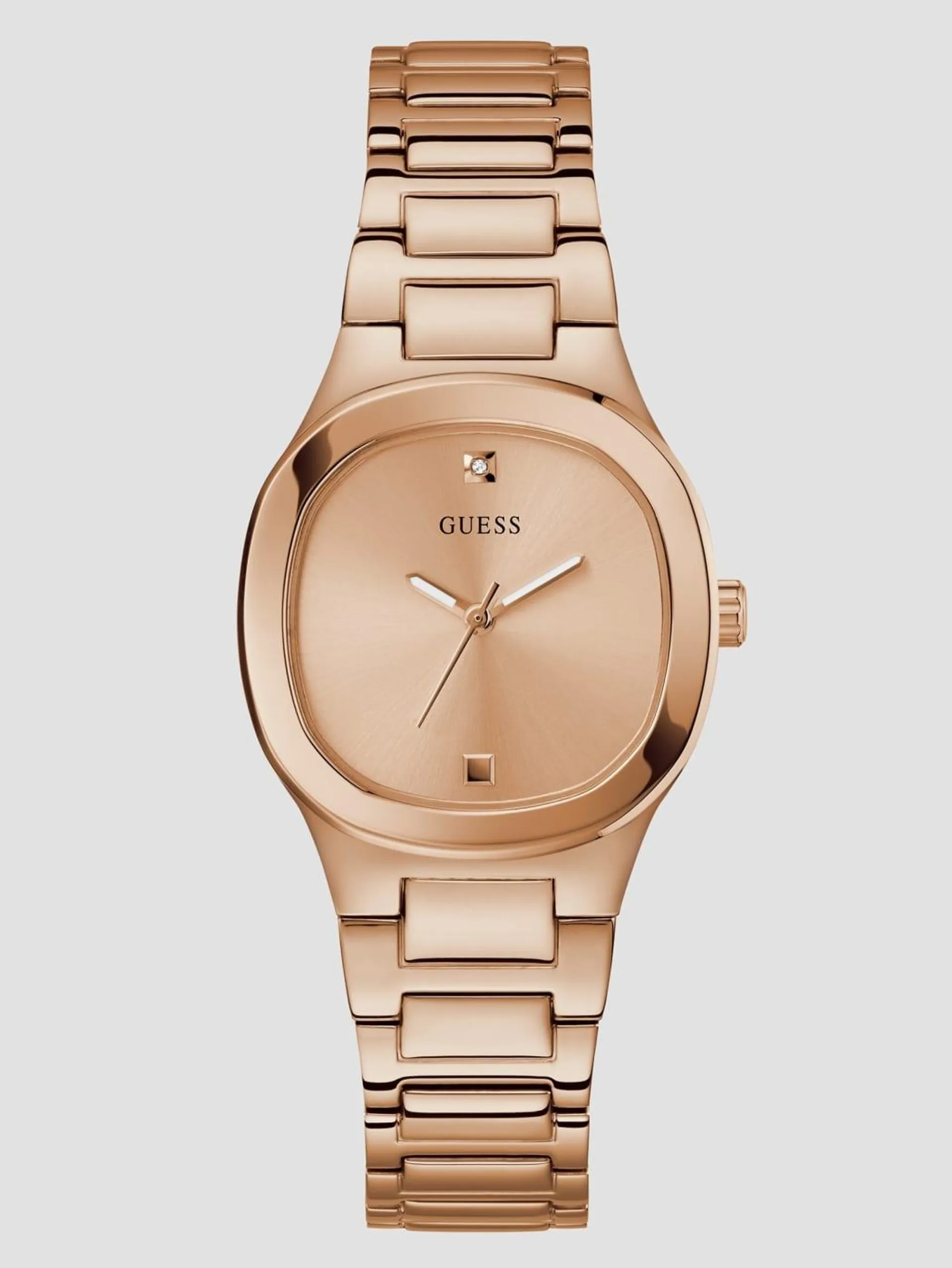 Rose Gold-Tone Studded Analog Watch