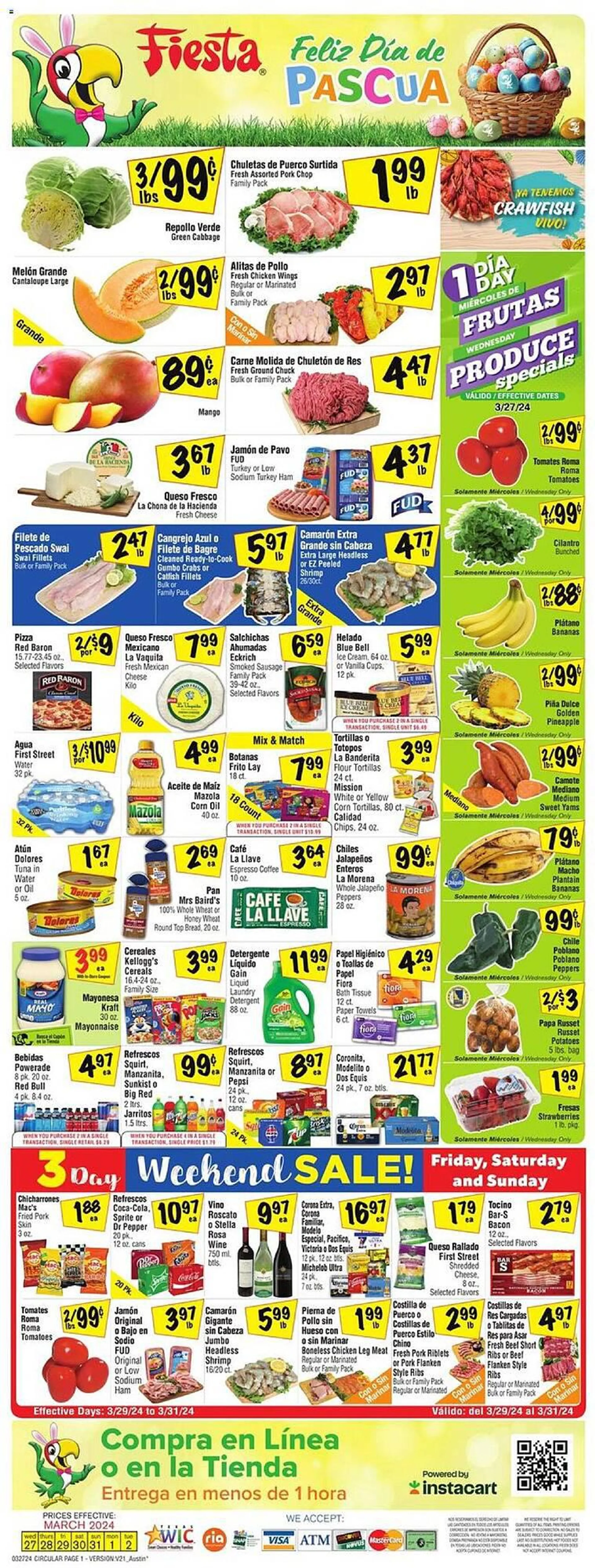 Weekly ad Fiesta Mart Weekly Ad from March 27 to April 2 2024 - Page 1