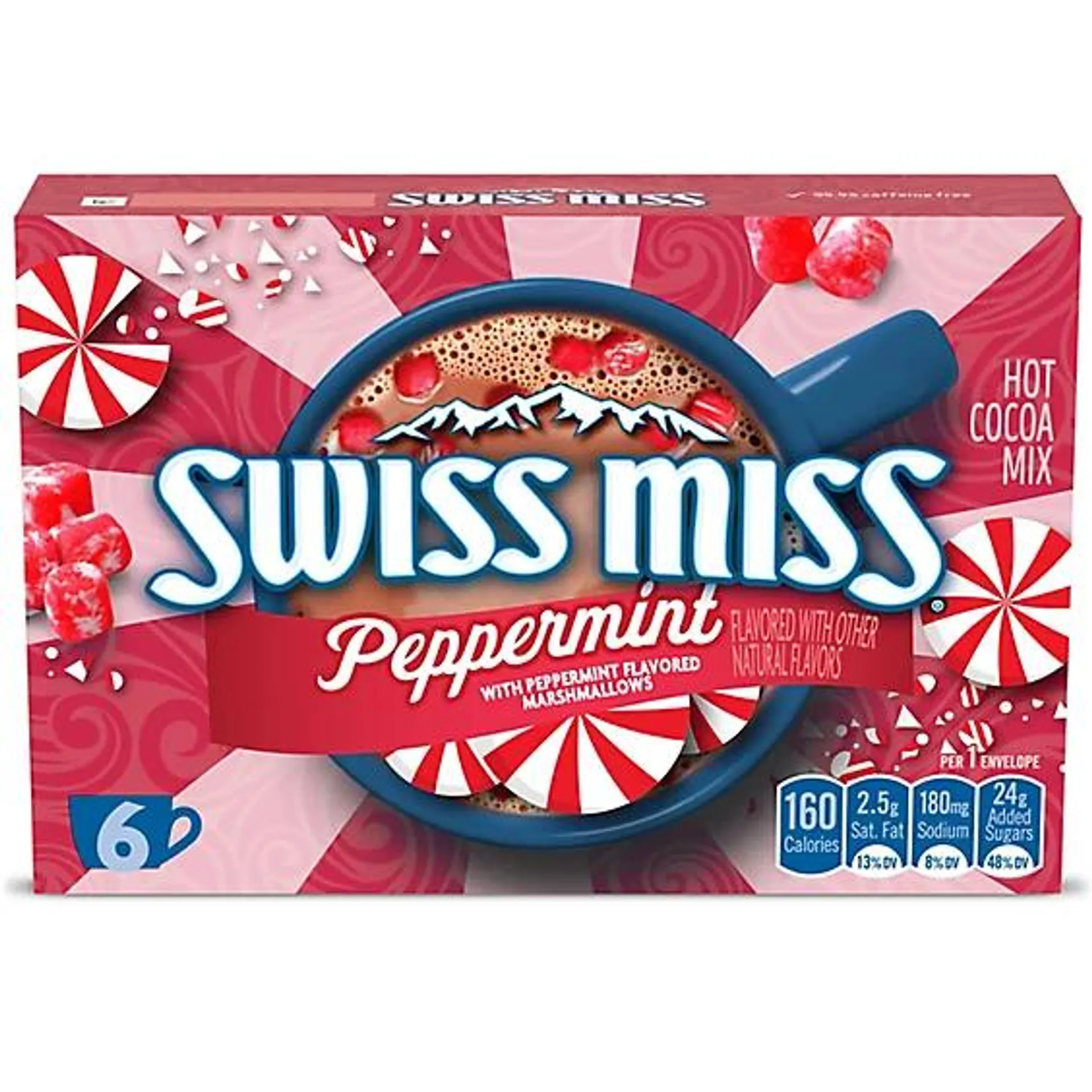 Swiss Miss Peppermint Flavored Hot Cocoa Mix - 6-1.38 Oz