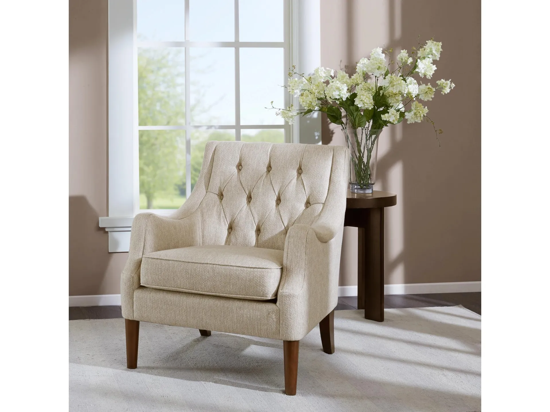 Cassie Button Tufted Accent Chair