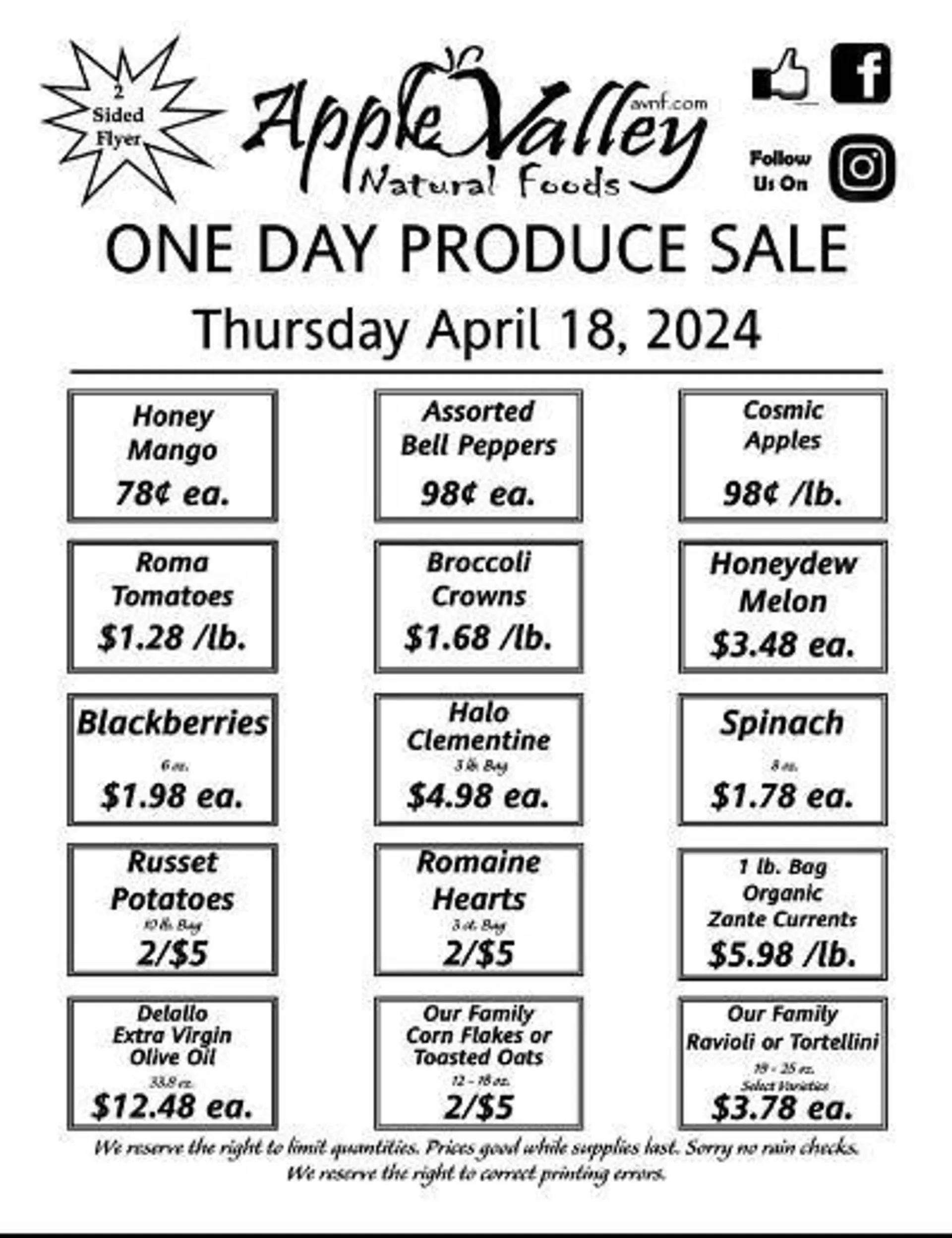 Weekly ad Apple Valley Natural Foods Weekly Ad from April 18 to April 18 2024 - Page 2