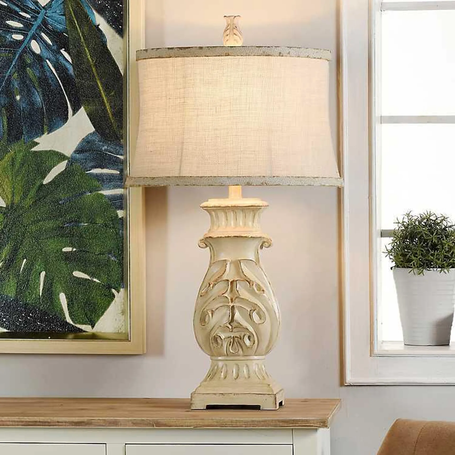 Natural French Country Table Lamp