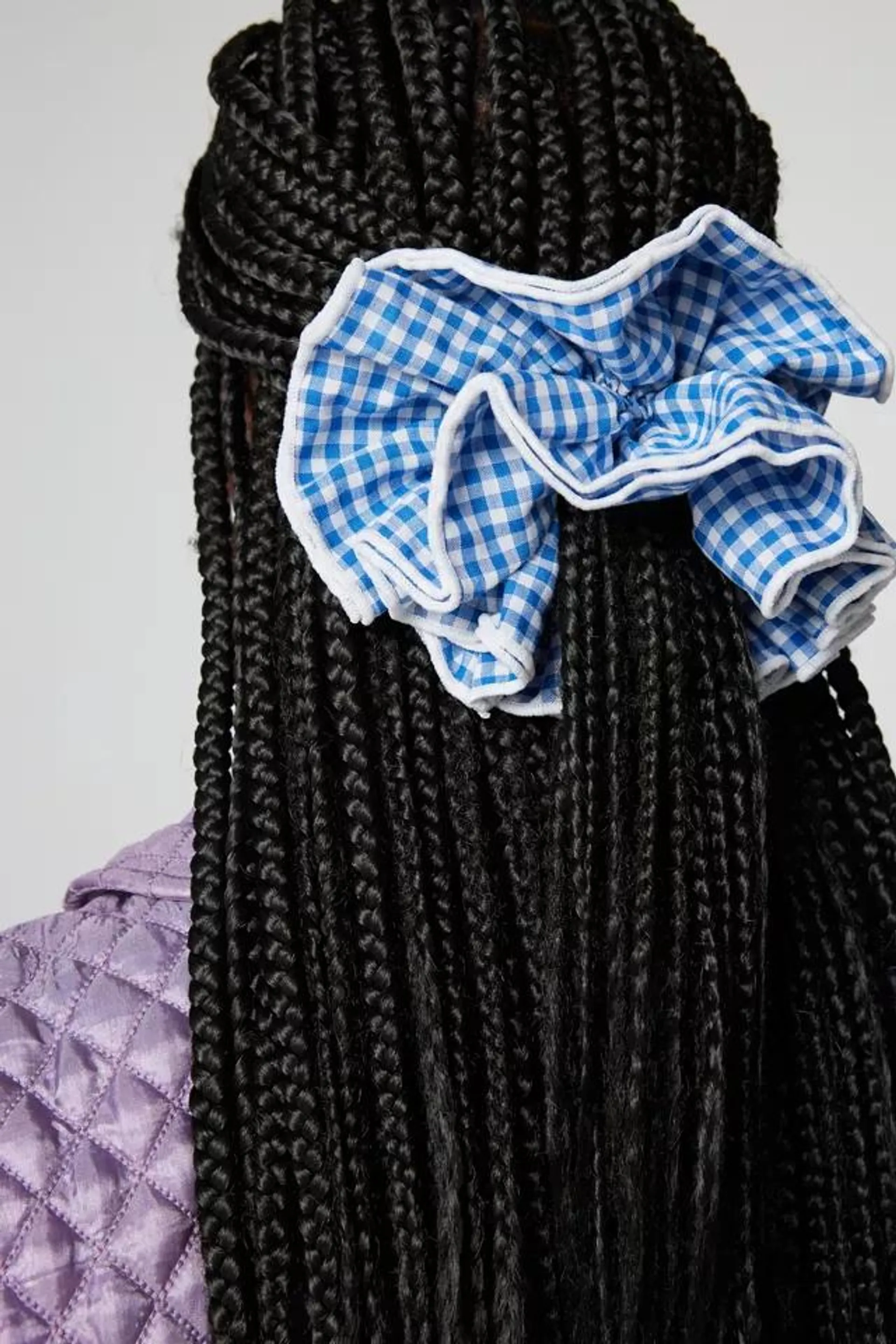 Gingham Ruffle Scrunchie