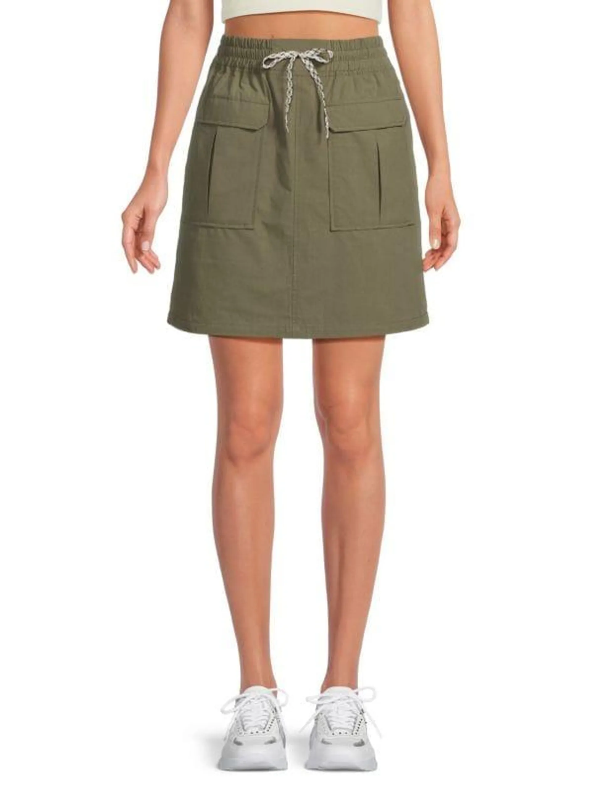 Drawstring Mini Cargo Skirt