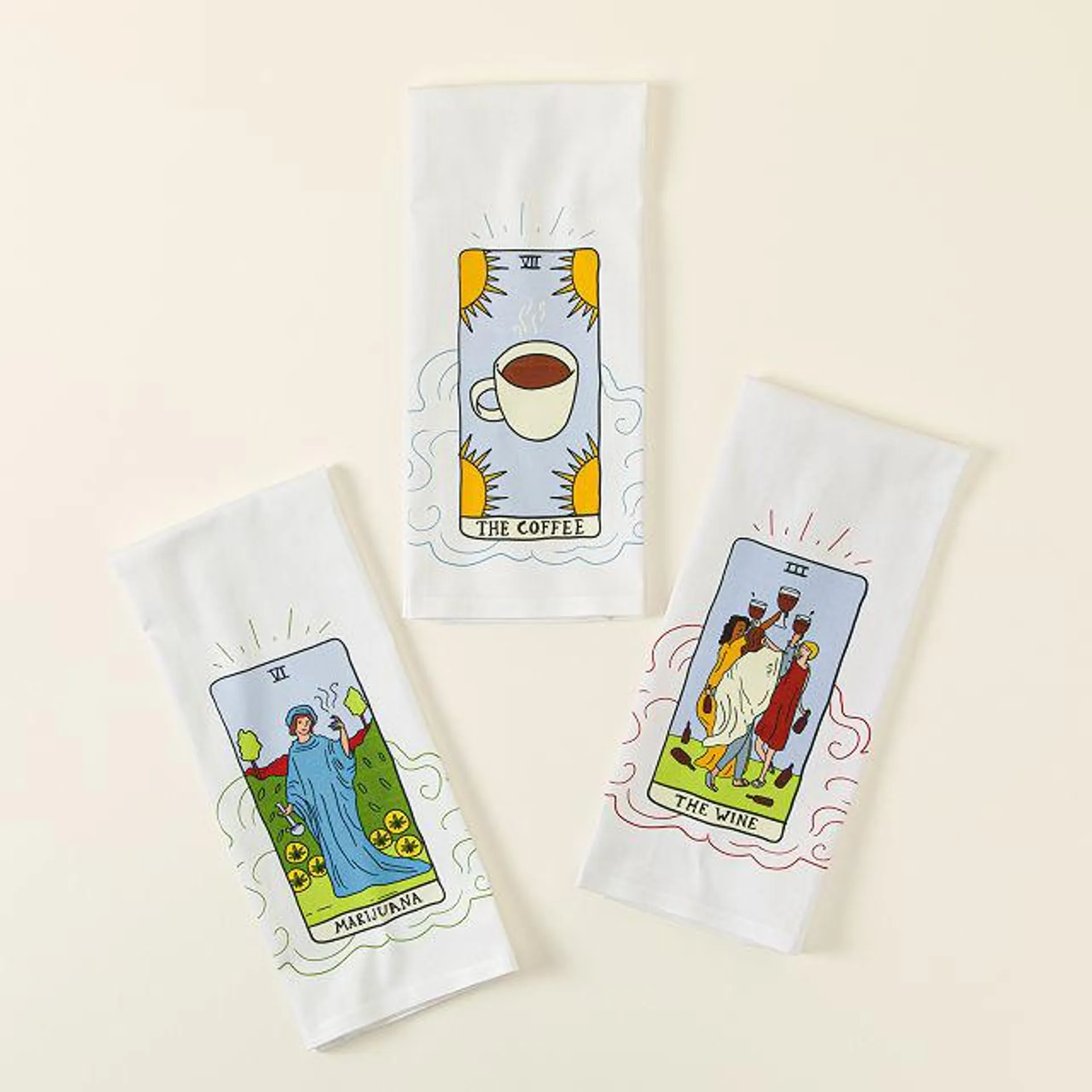 Guilty Pleasures Kitchen Tarot Dishtowels