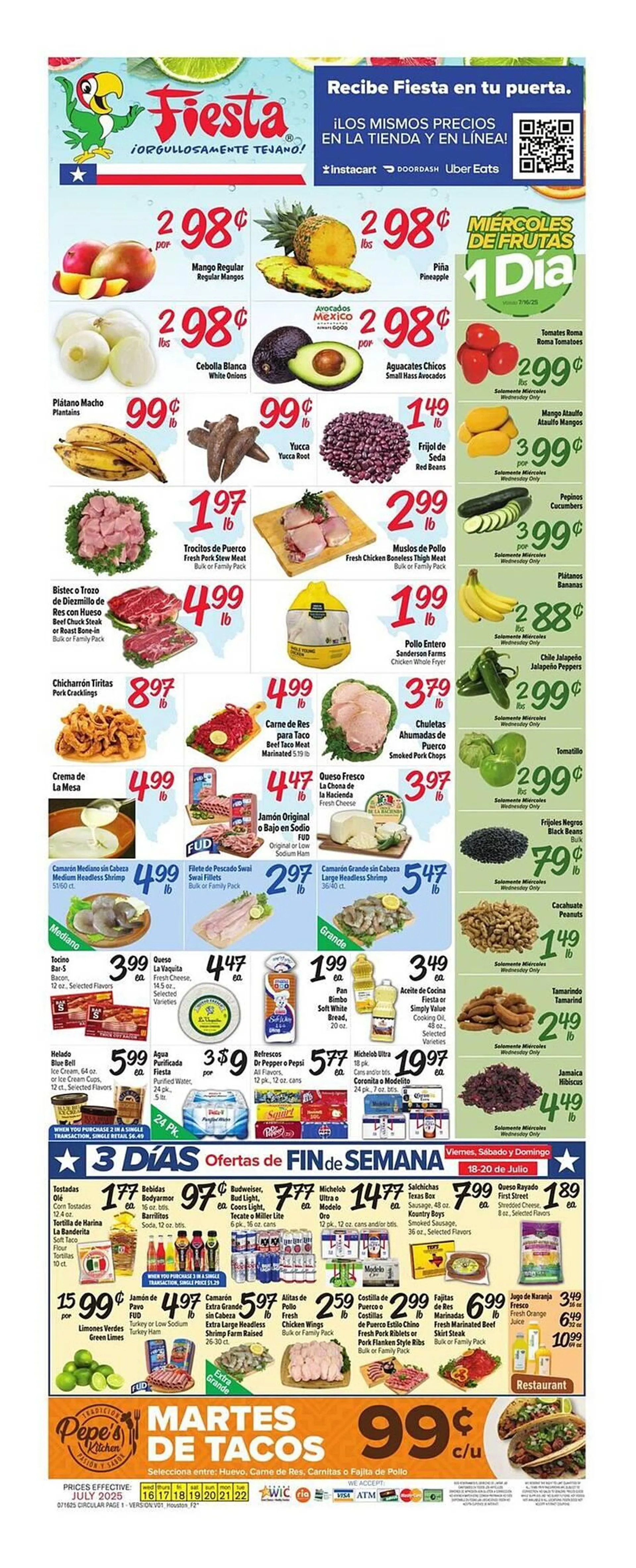 Weekly ad Fiesta Mart Weekly Ad from July 17 to July 22 2025 - Page 1