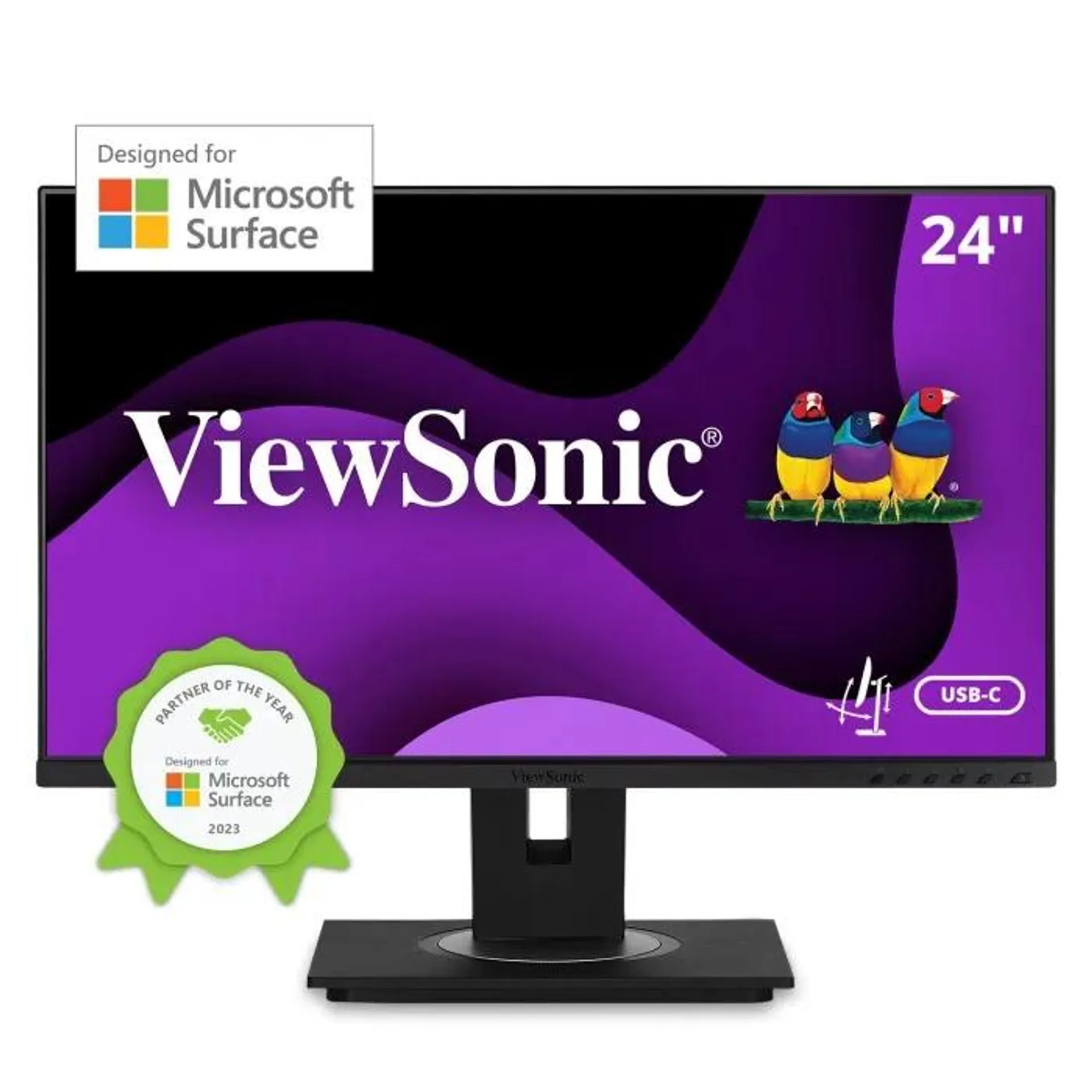 VG245 - 24" Ergonomic IPS Monitor Designed for Surface with 60W USB-C