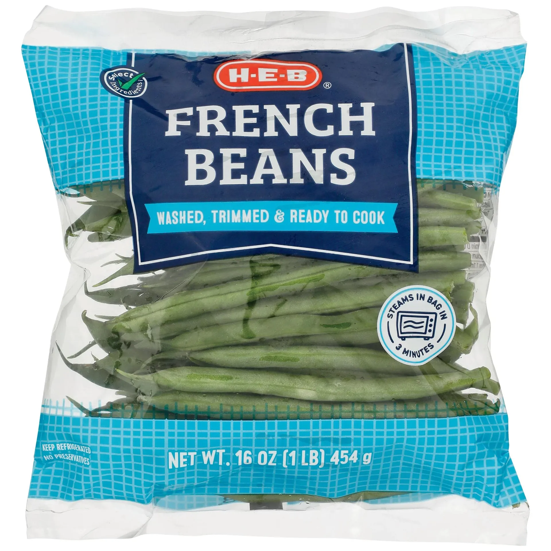 H‑E‑B Fresh Steamable French Green Beans