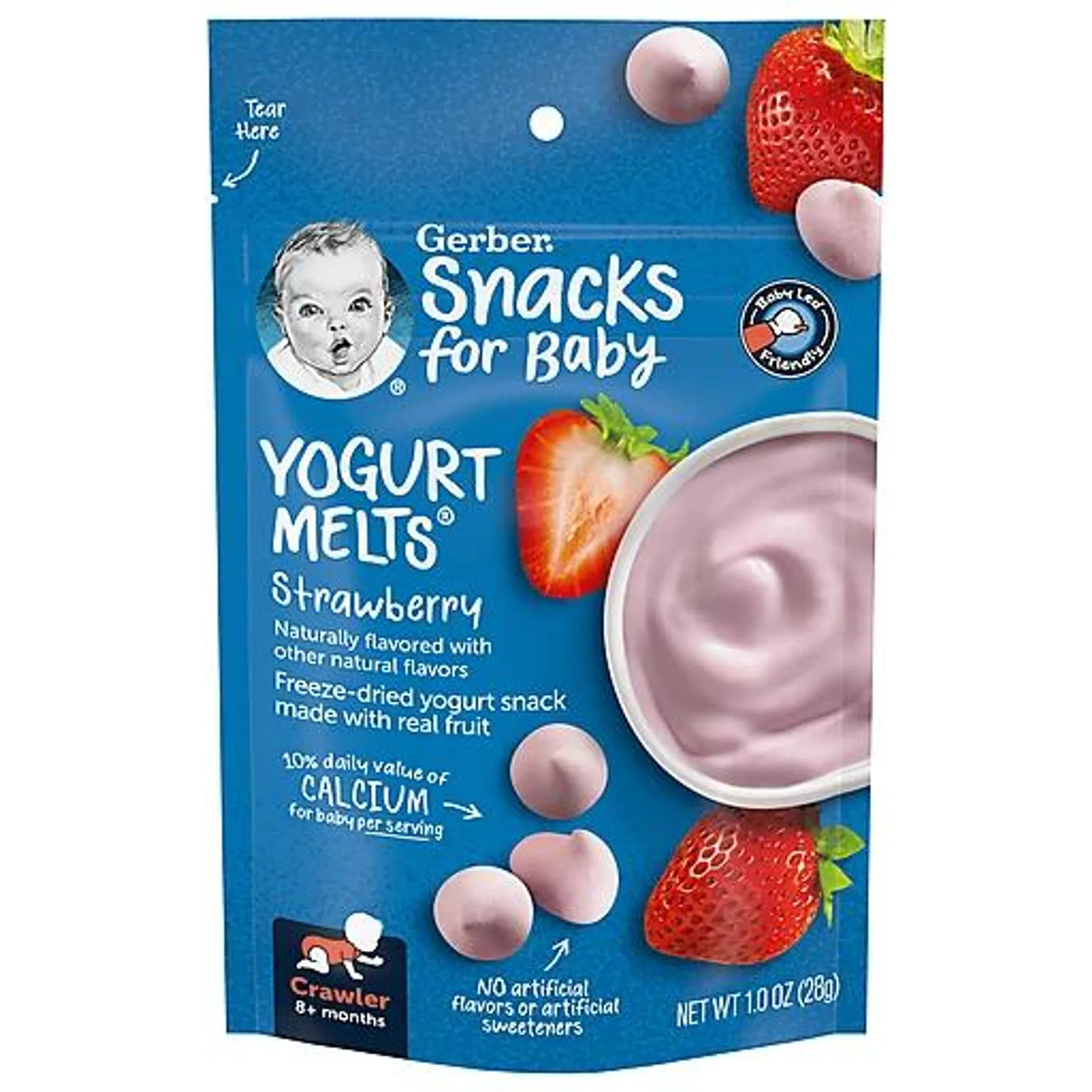 Gerber Strawberry Yogurt Melts Baby Food 1.0 oz bag