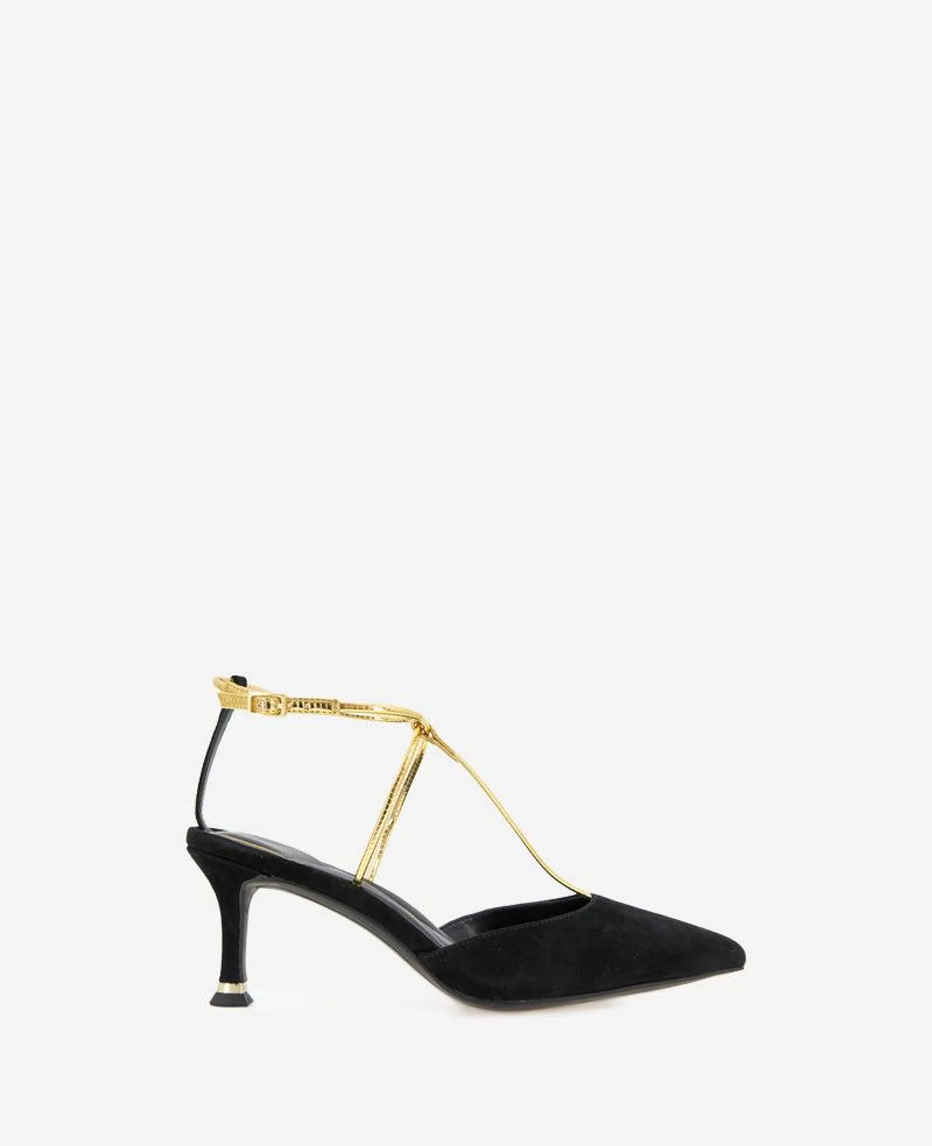 Umi T-Strap Suede Heel