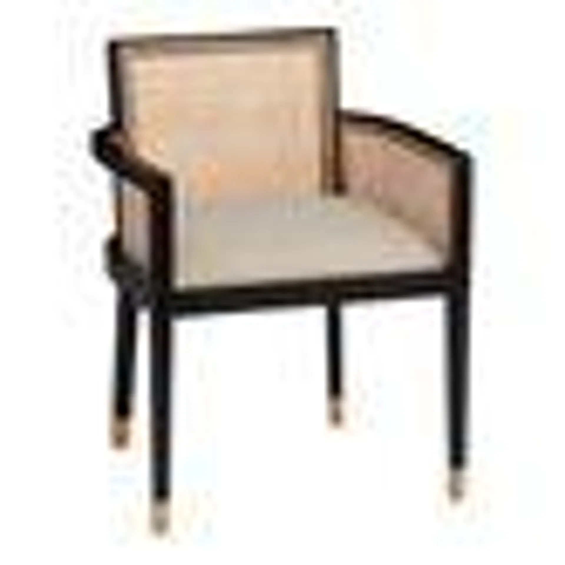 Fynn Wood And Cane Back Dining Armchair