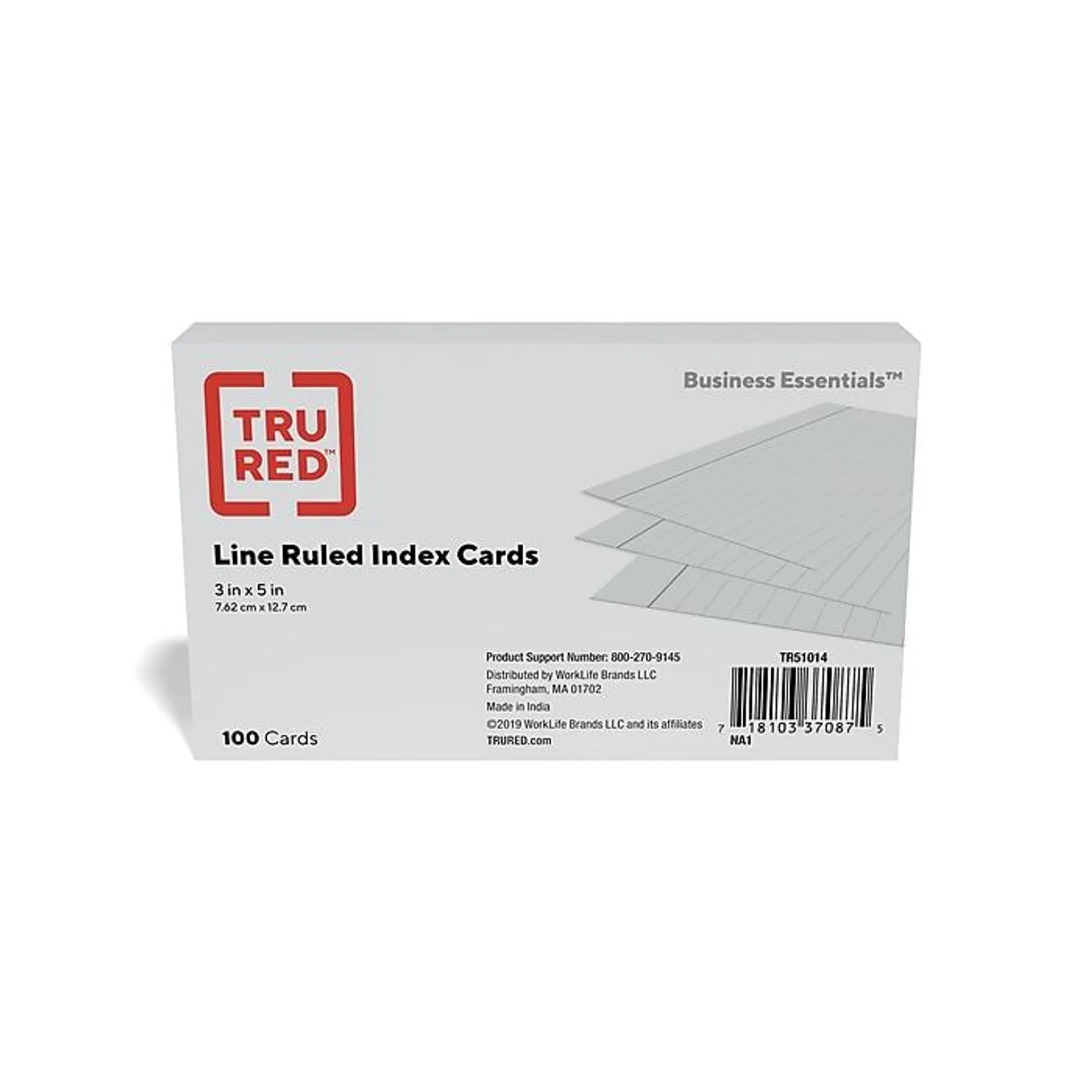 Lined, Gray, 100/Pack (TR51014)