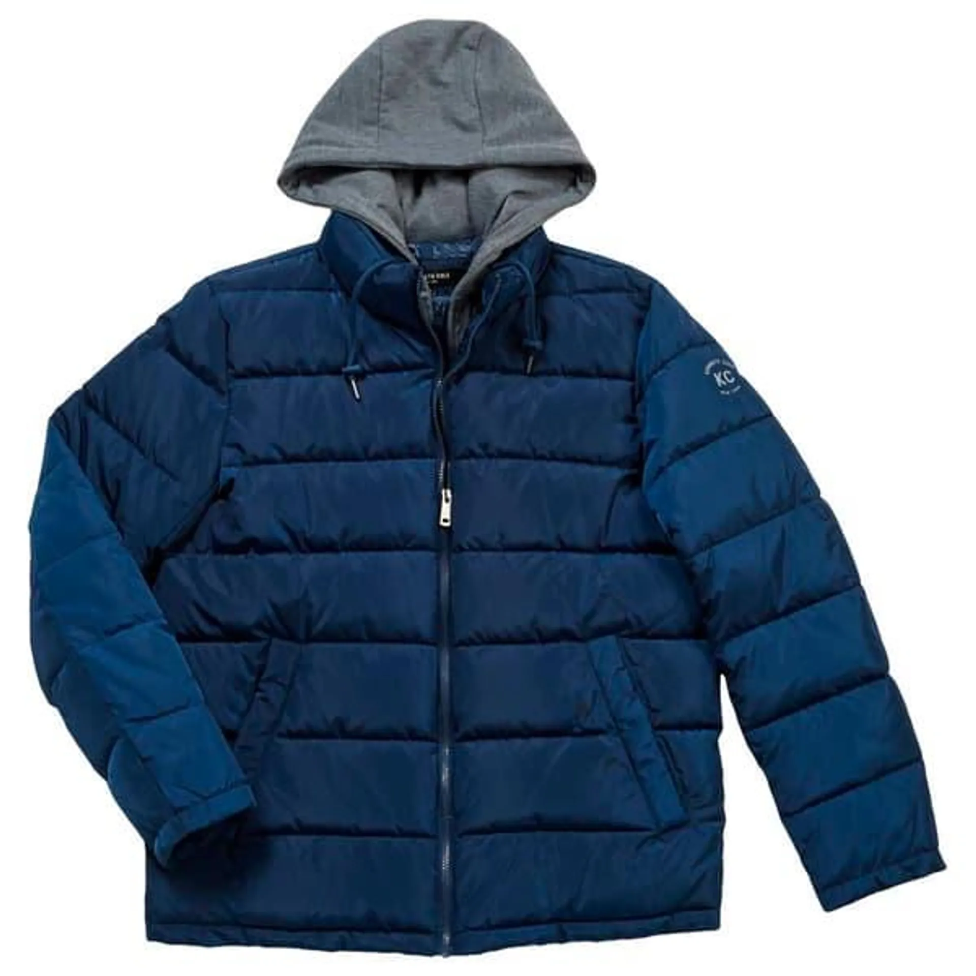 Mens Kenneth Cole® Hooded Quilt Coat