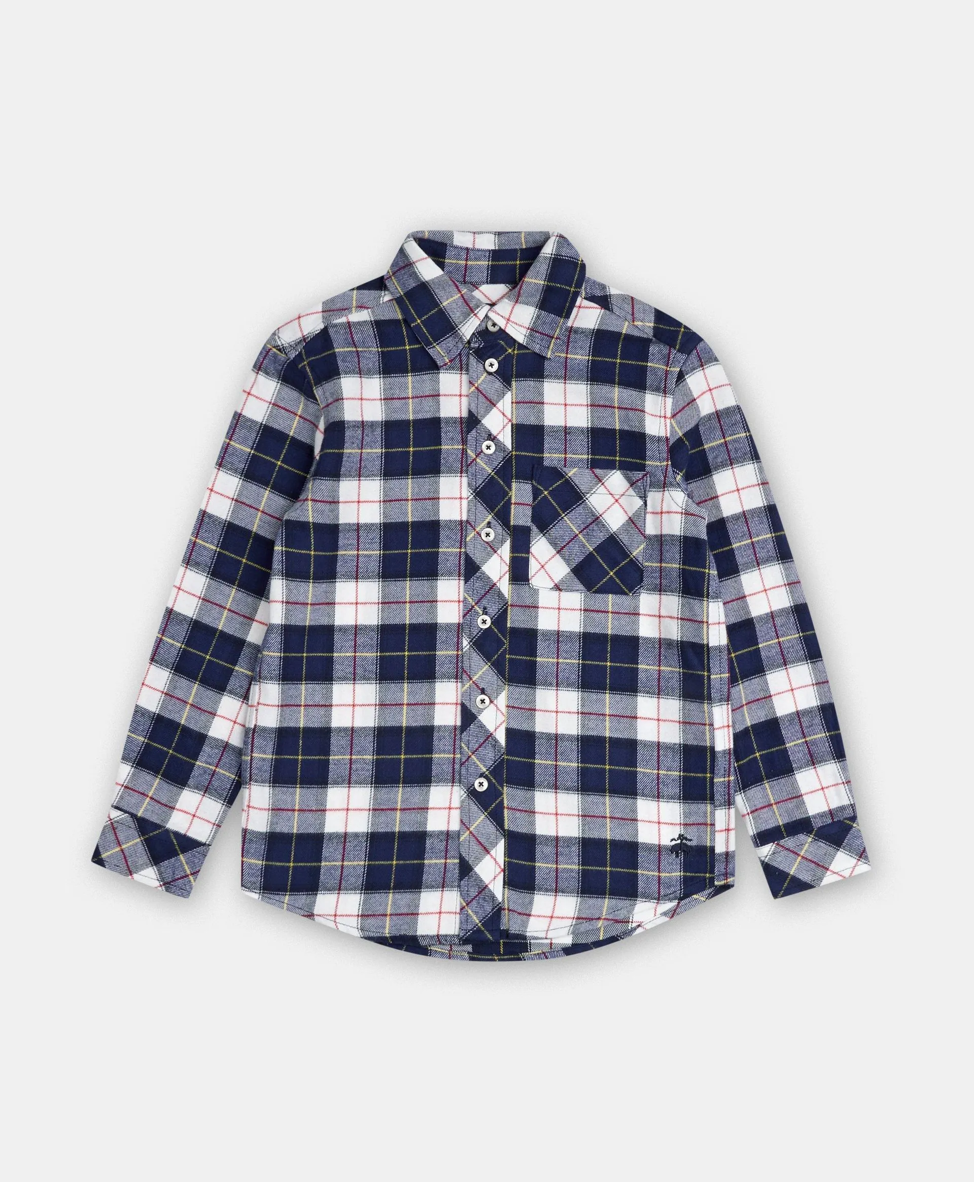 Boys Brushed Cotton Plaid Flannel Sport Shirt