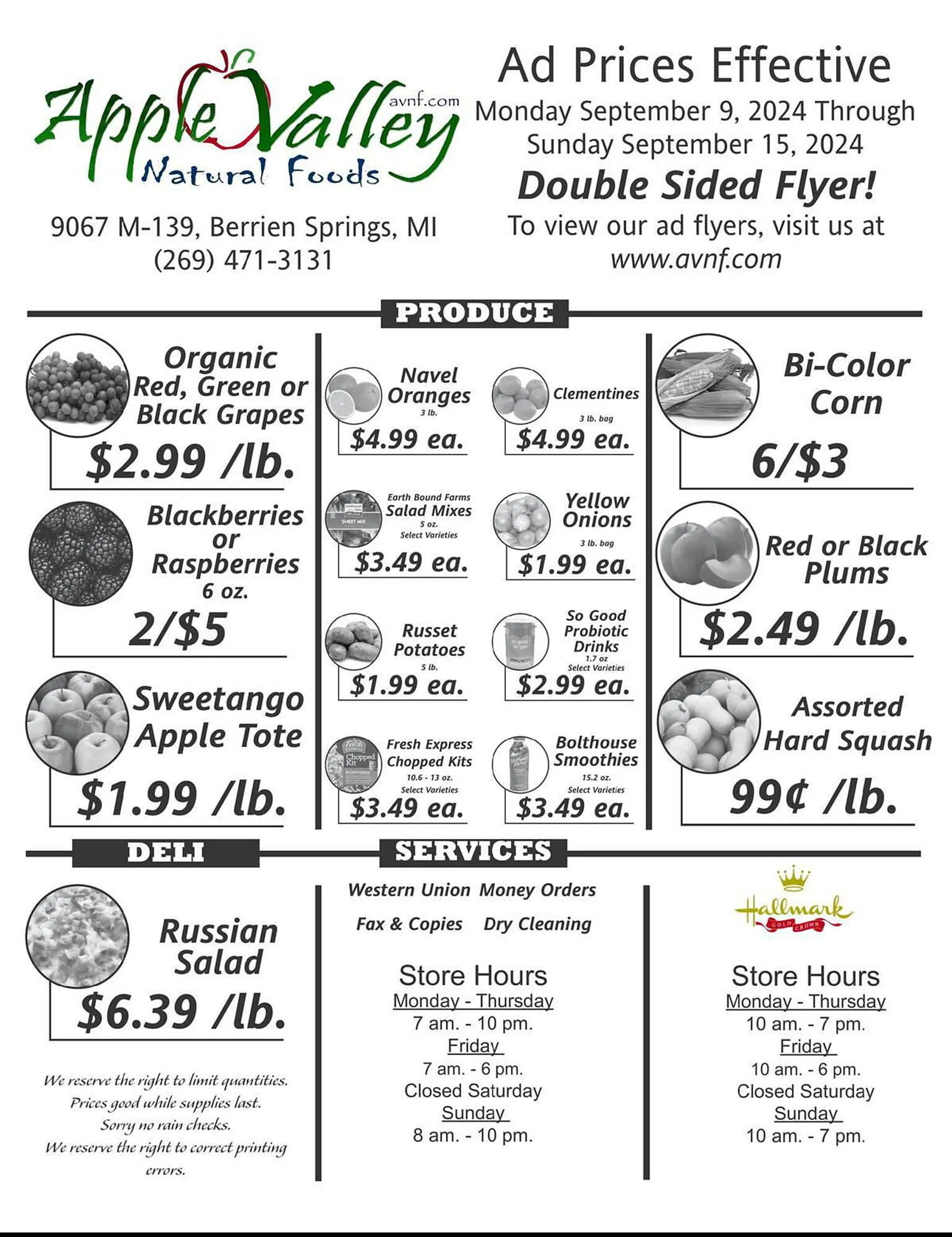 Apple Valley Natural Foods Weekly Ad - 1