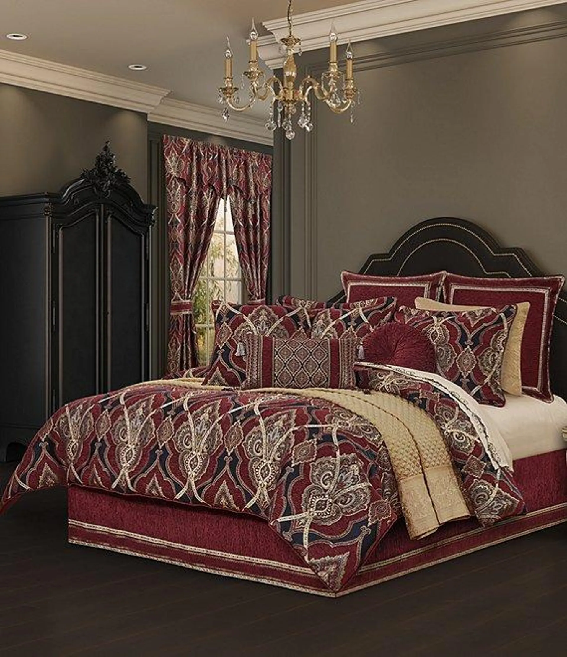 Sovana Oversized Damask Comforter Set Bedding Collection