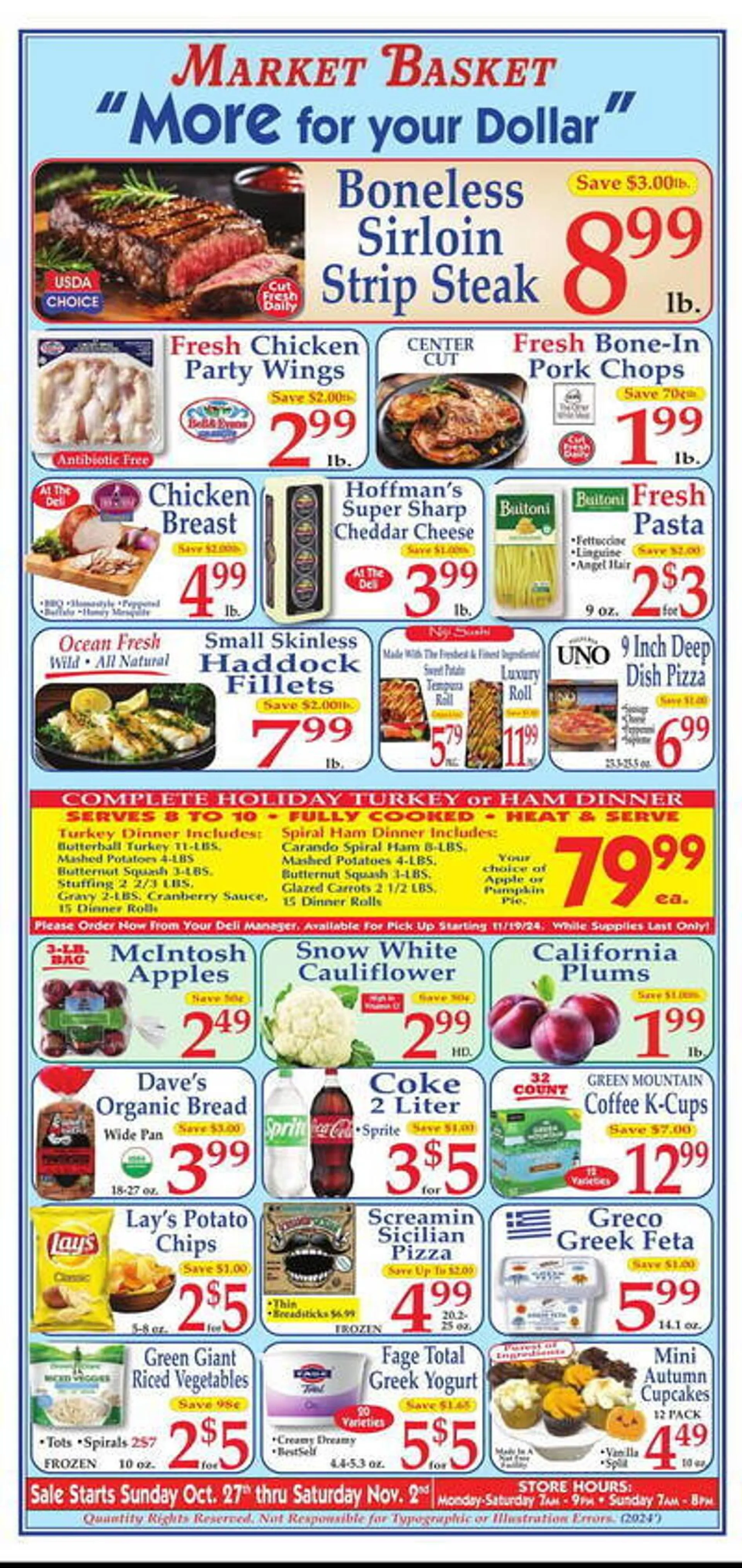 Weekly ad Market Basket Weekly Ad from October 27 to November 2 2024 - Page 1