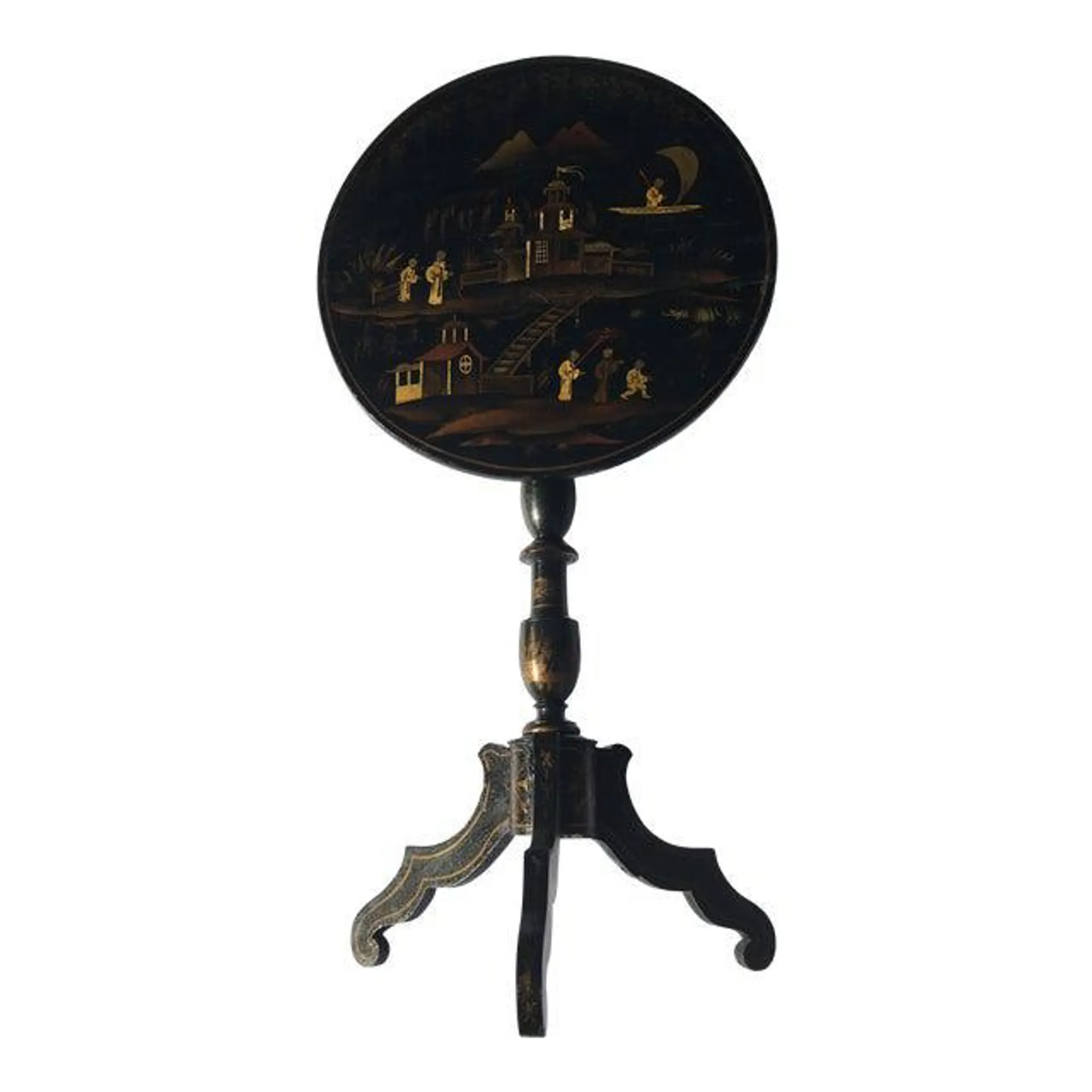 English Regency Period Chinoiserie Tilt Top Table