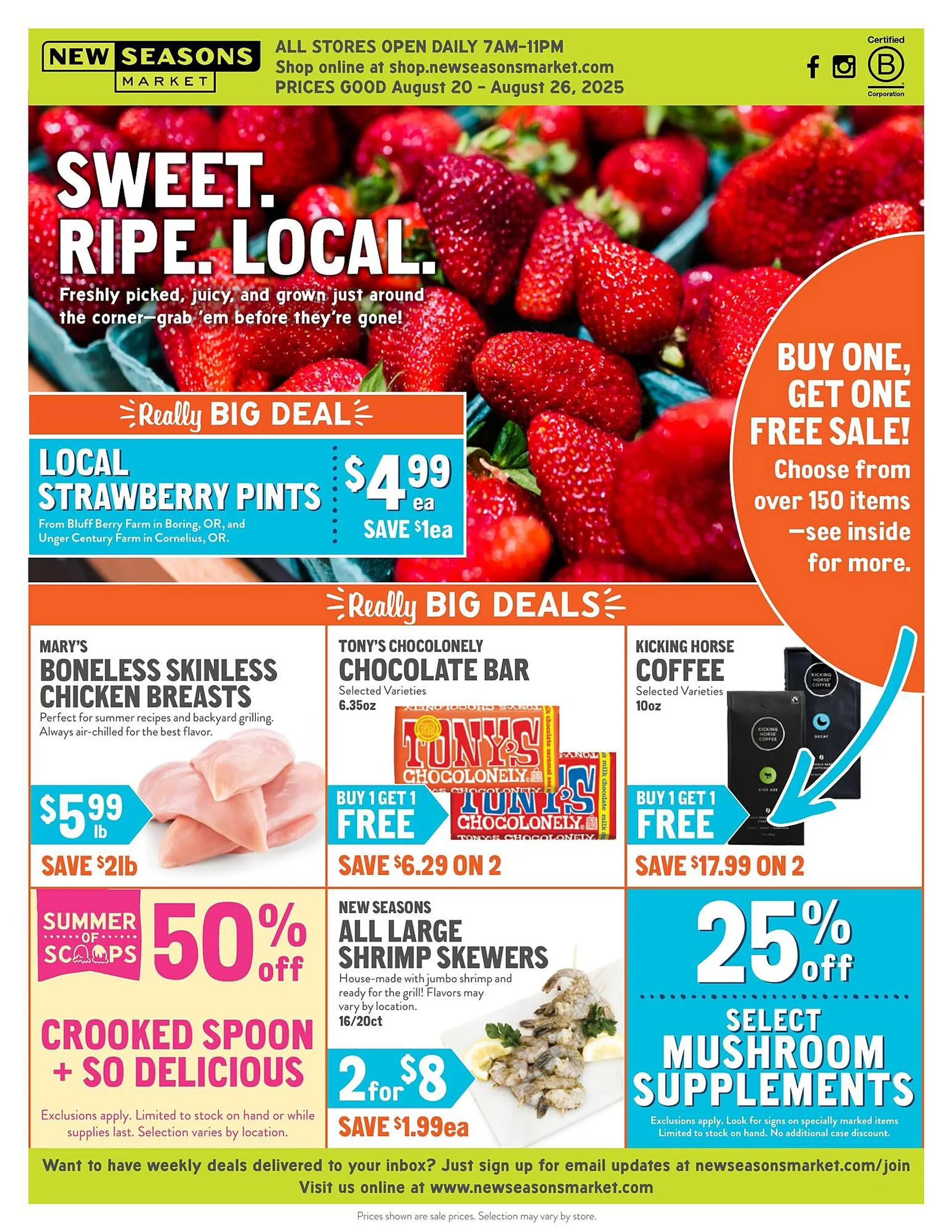 Weekly ad New Seasons Market ad from August 20 to August 26 2025 - Page 1
