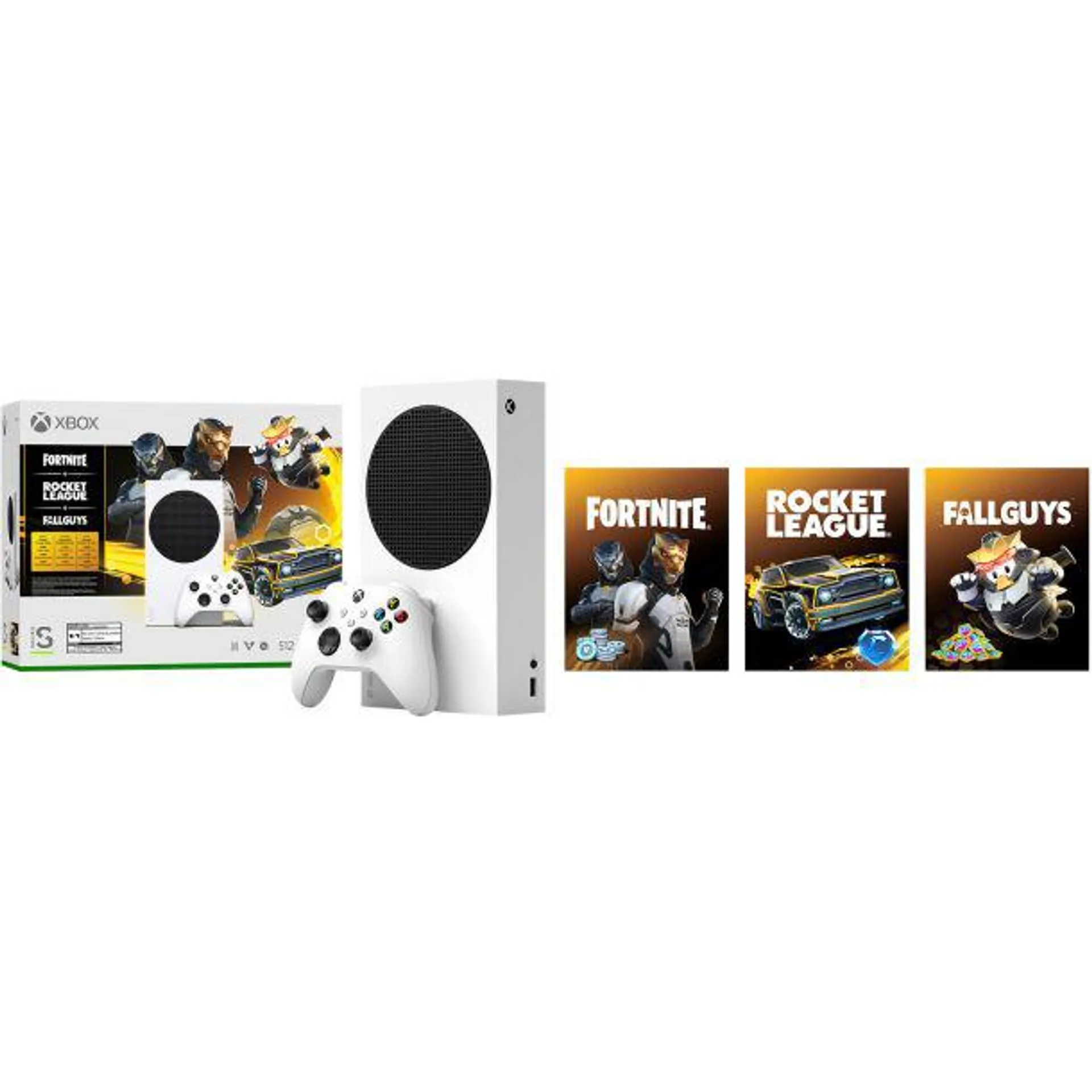 Microsoft - Xbox Series S 512 GB Console – Gilded Hunter Bundle (Disc-Free Gaming) - White