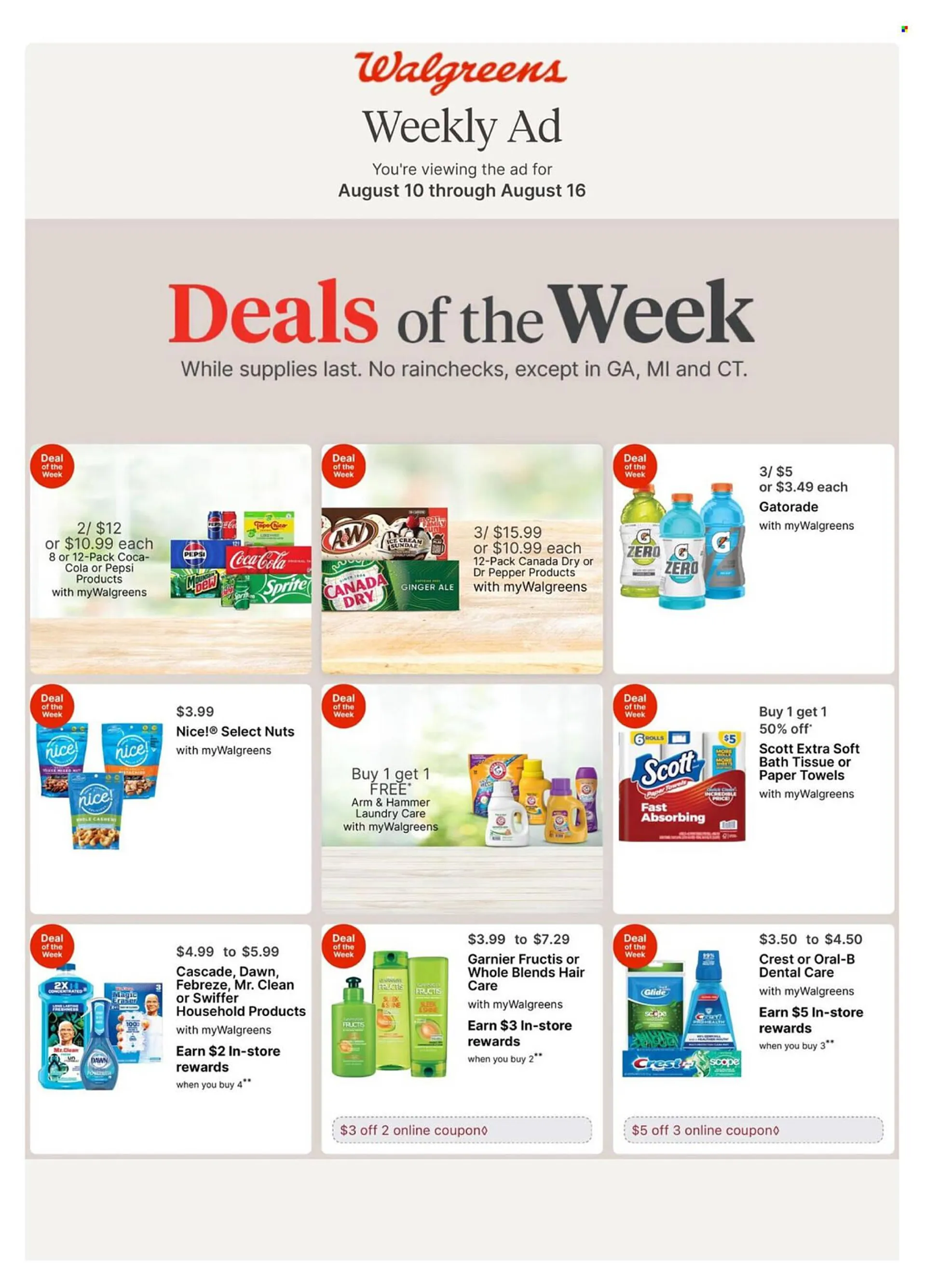 Weekly ad Walgreens Weekly Ad from August 10 to August 16 2025 - Page 1