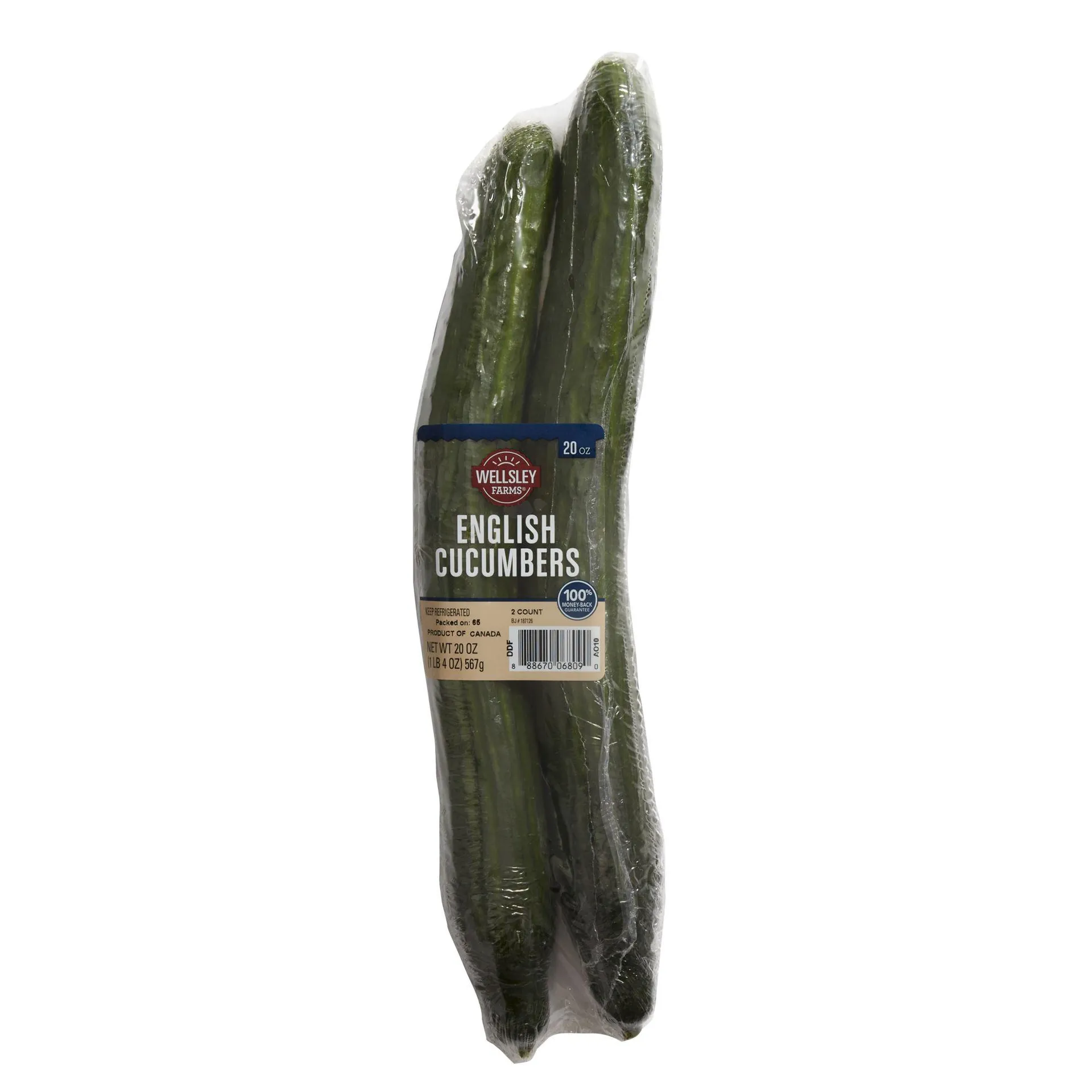 Wellsley Farms English Seedless Cucumbers, 2 ct.