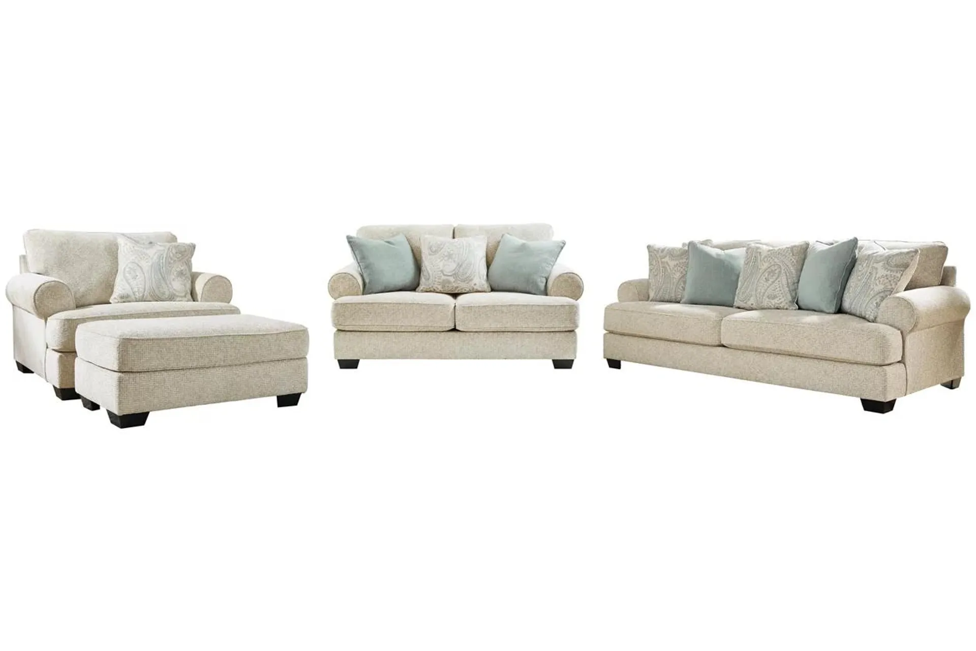 Monaghan Sofa, Loveseat, Chair and Ottoman