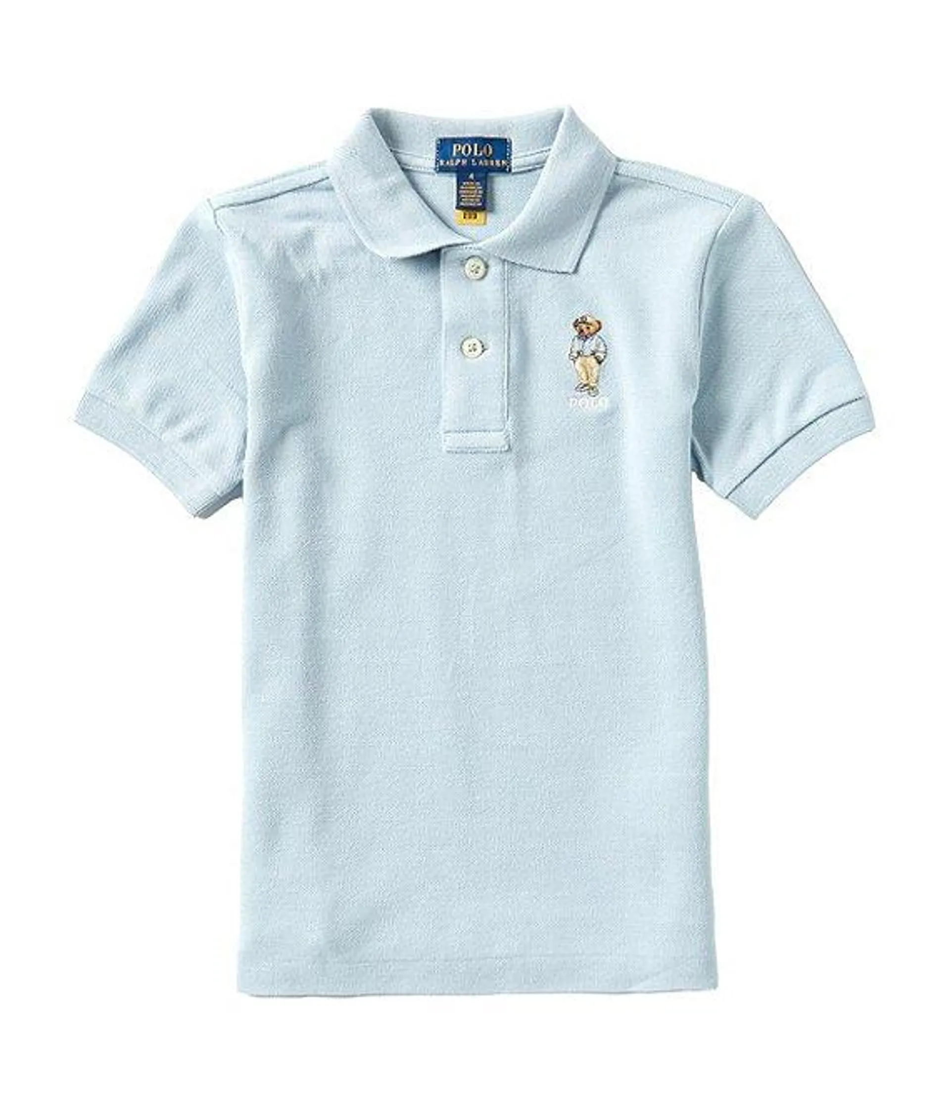 Little Boys 2T-7 Short Sleeve U.S. Polo Bear Mesh Polo Shirt