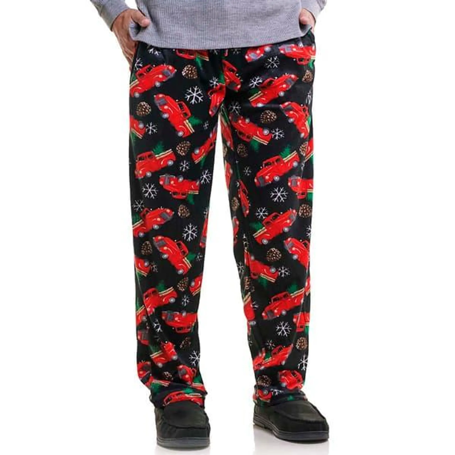 Mens Preswick & Moore® Christmas Tree Truck Silky Pajama Pants