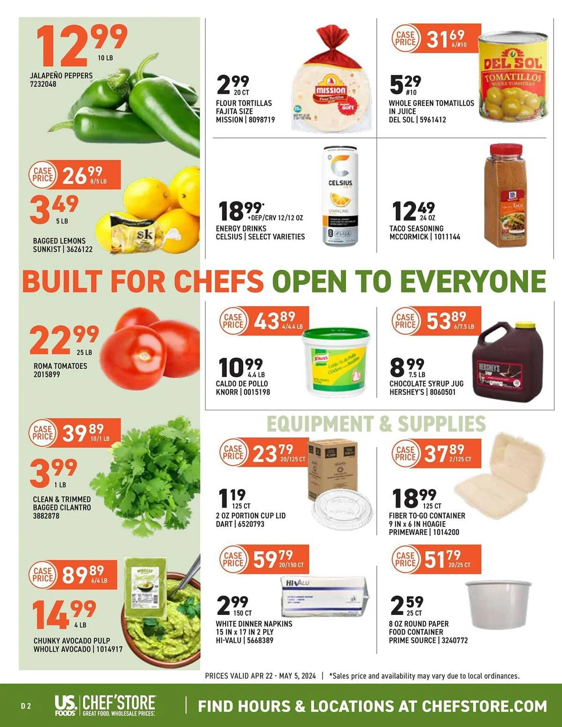 US Foods Chefs Store Weekly Ad - 2