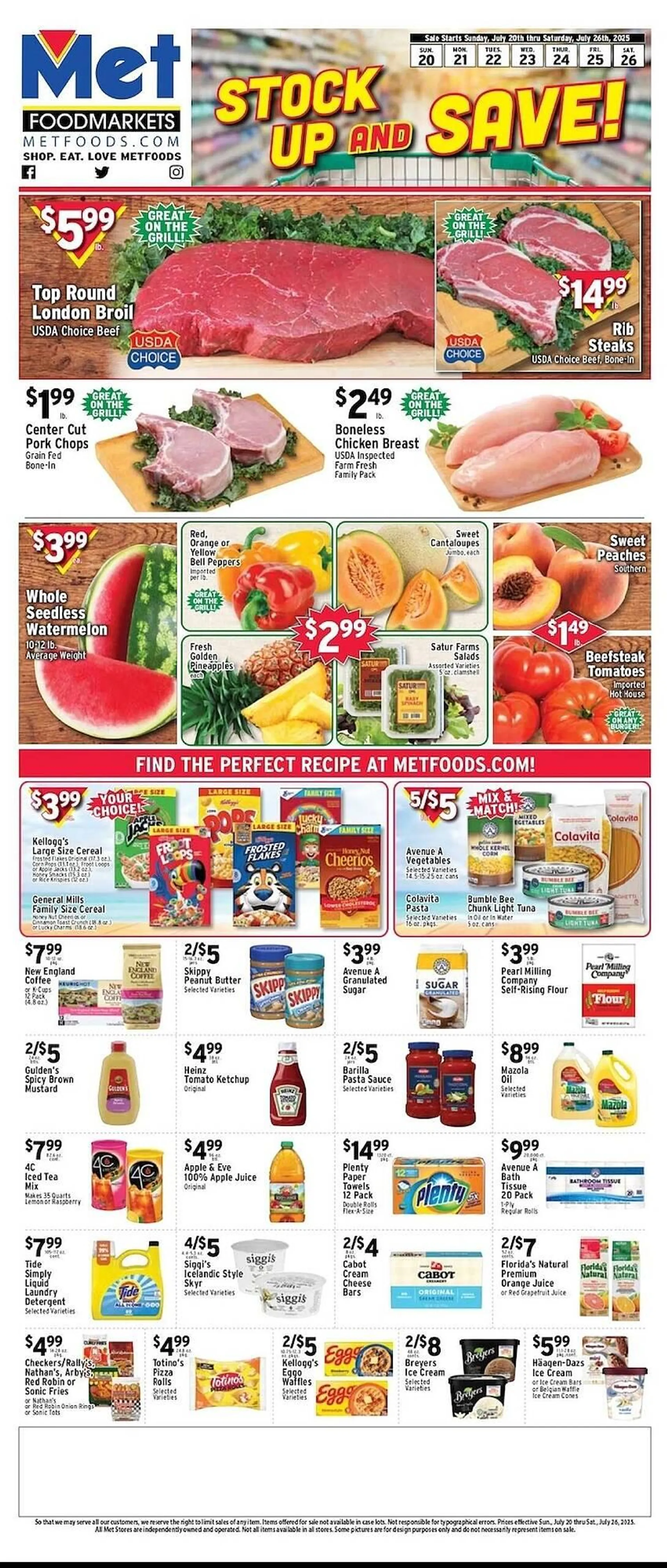 Weekly ad Met Foodmarkets Weekly Ad from July 20 to July 26 2025 - Page 1