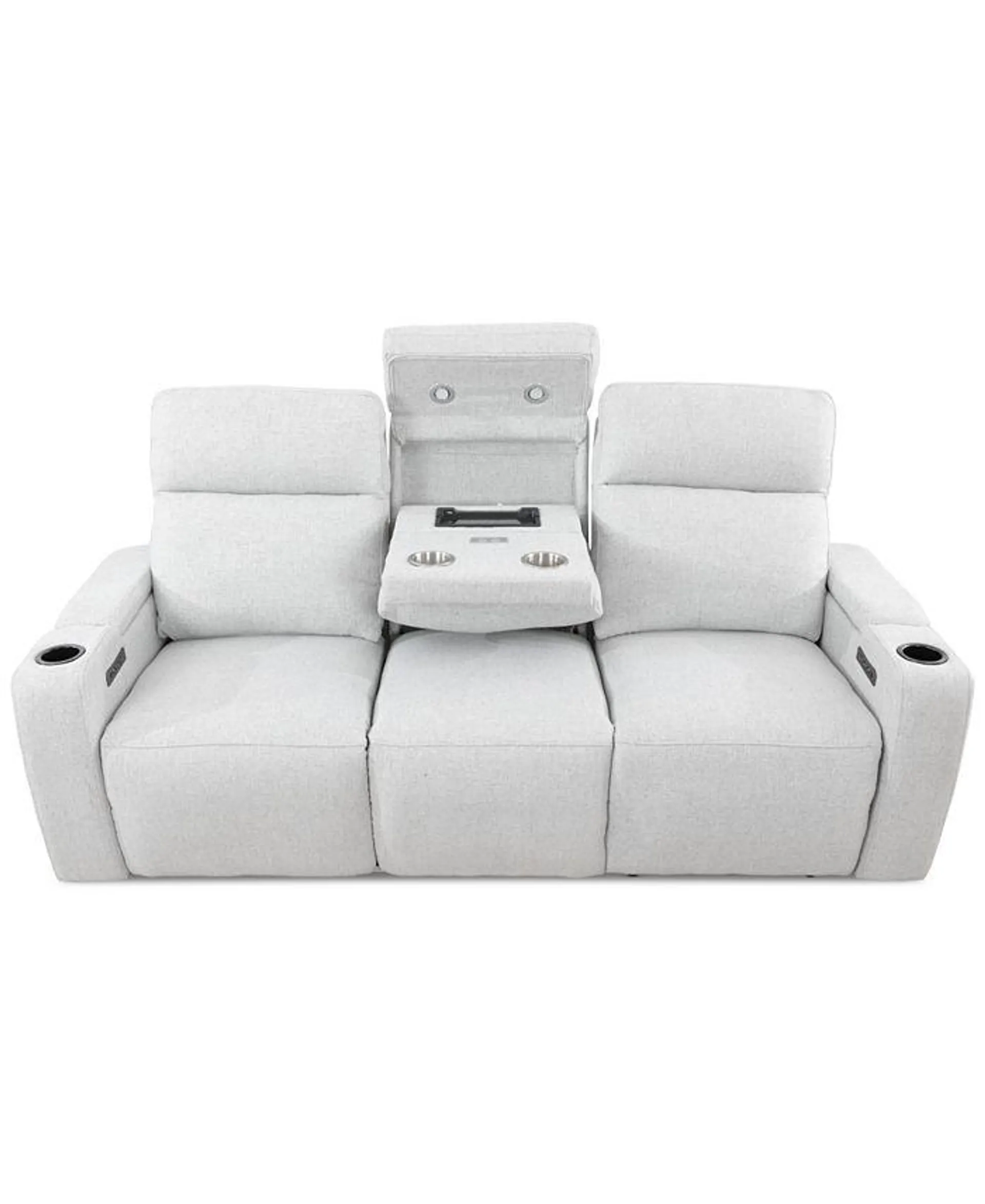 Greymel 84" Zero Gravity Fabric Sofa with Power Headrests, Created for Macy's