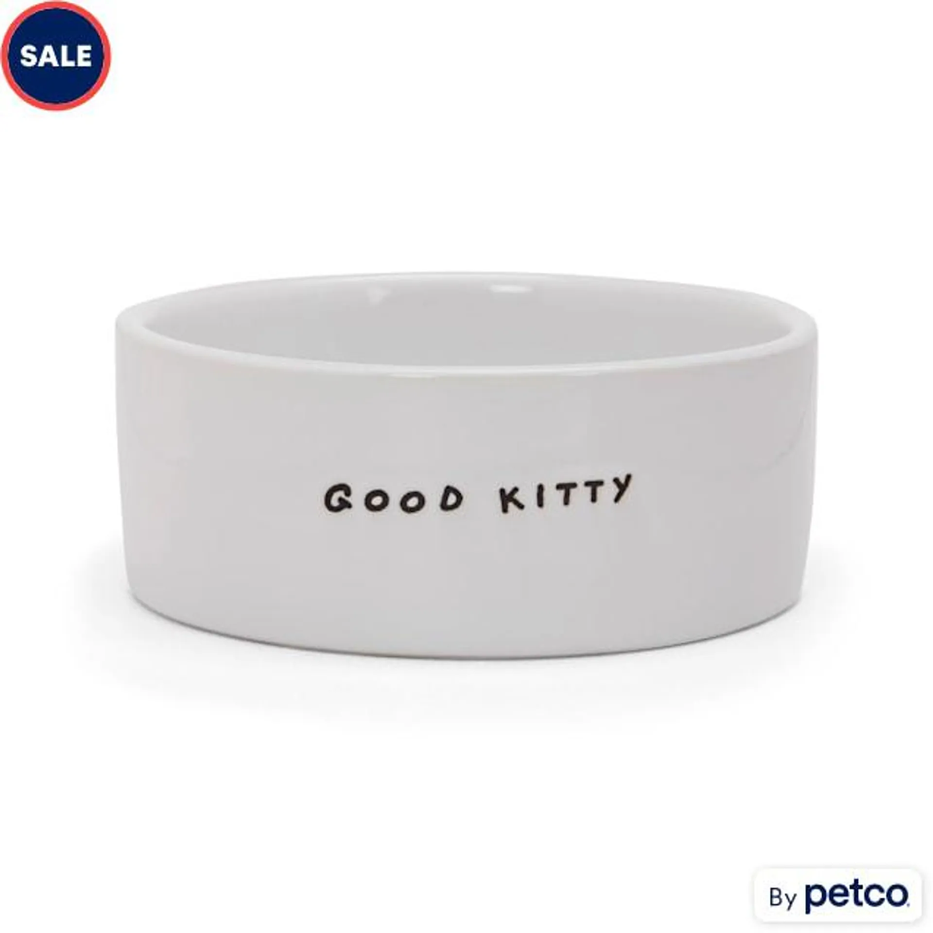 EveryYay Dining In Good Kitty Ceramic Cat Bowl, 1 Cup