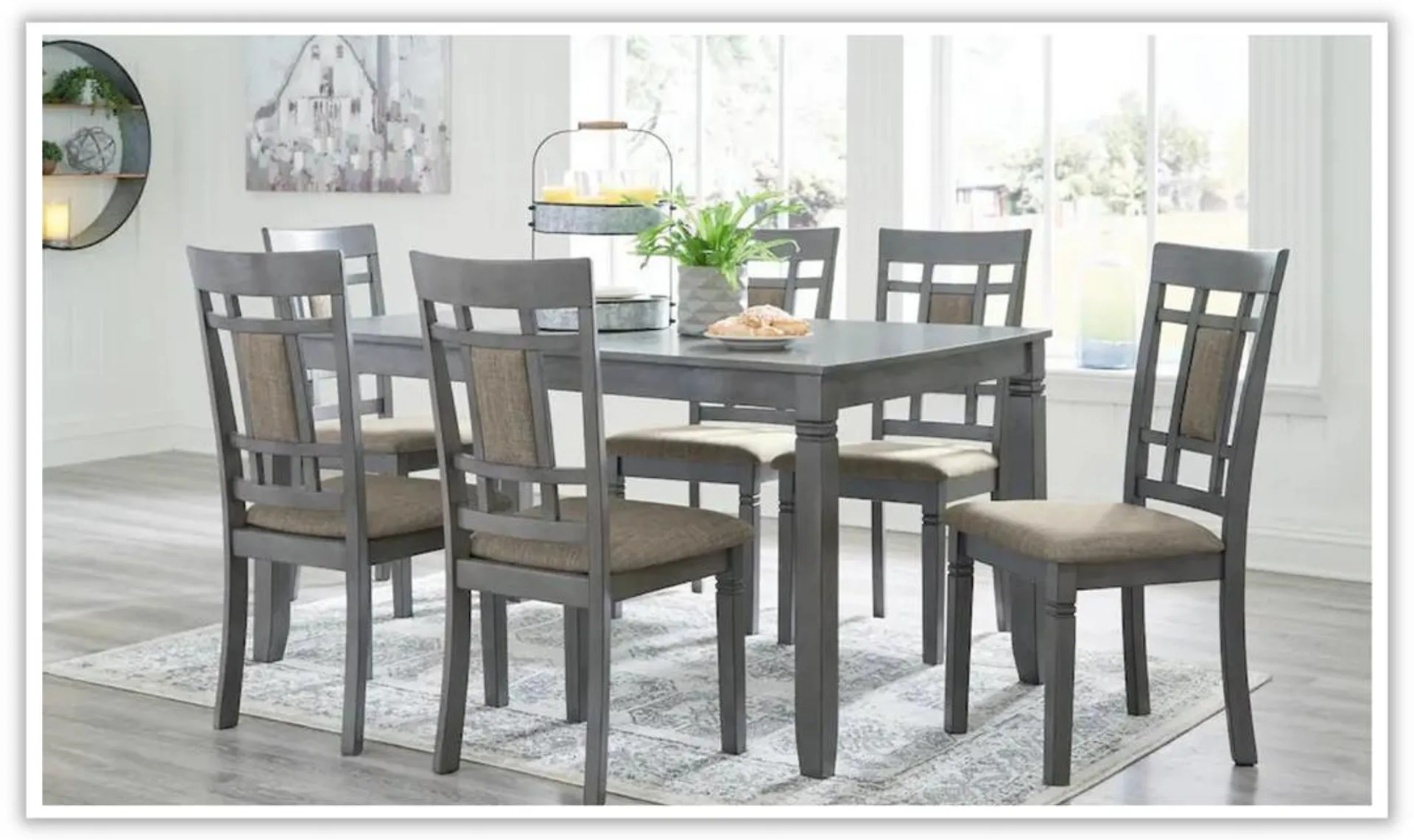 Modern Heritage Jayemyer 7-piece Dining Set in Brown